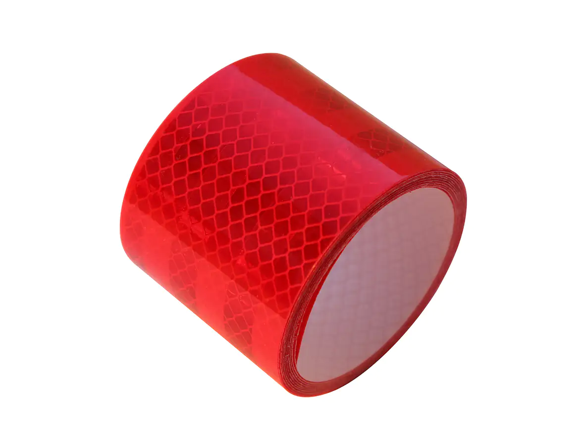 LAS Reflektorband 55mm rot selbstklebend 2 m