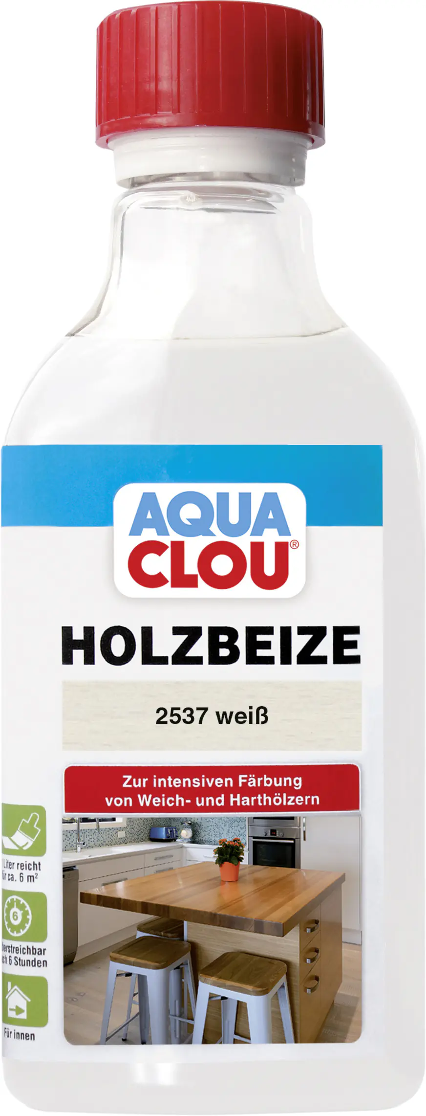 Aqua Clou Holzbeize 250 ml weiß Aqua Clou Holzbeize 250 ml weiß