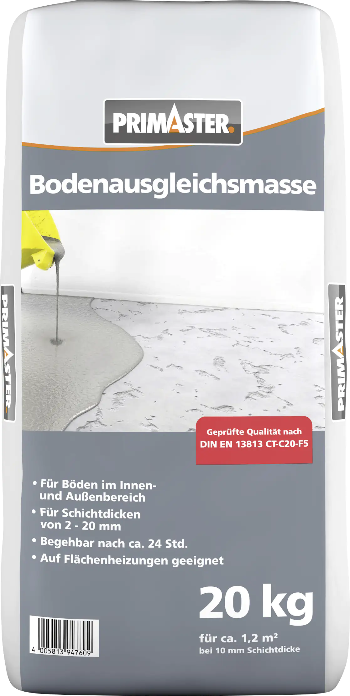 Primaster Bodenausgleichsmasse 20 kg grau Produktbild: Primaster Bodenausgleichsmasse 20 kg grau