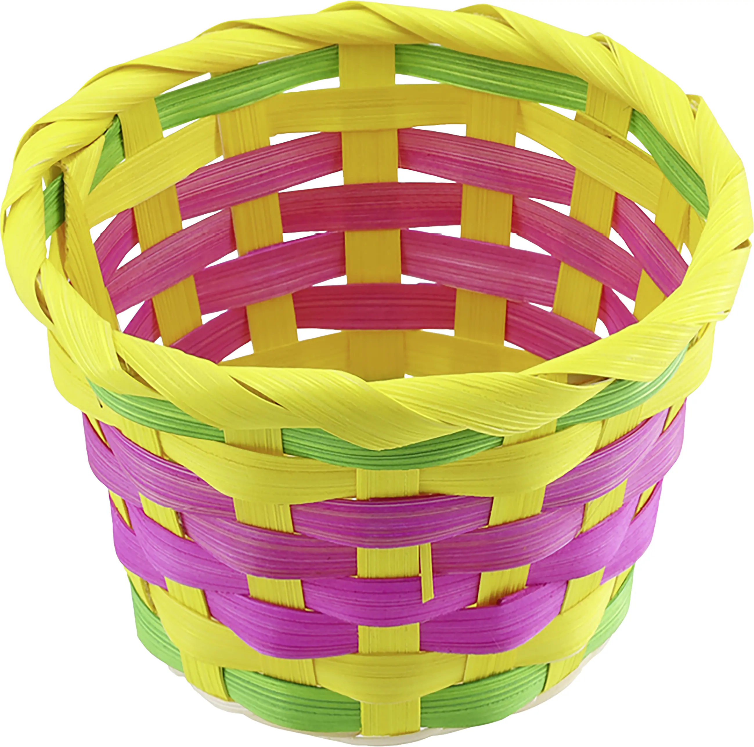 Osterdeko Korb 13,5 x 9,5 cm gelb/bunt