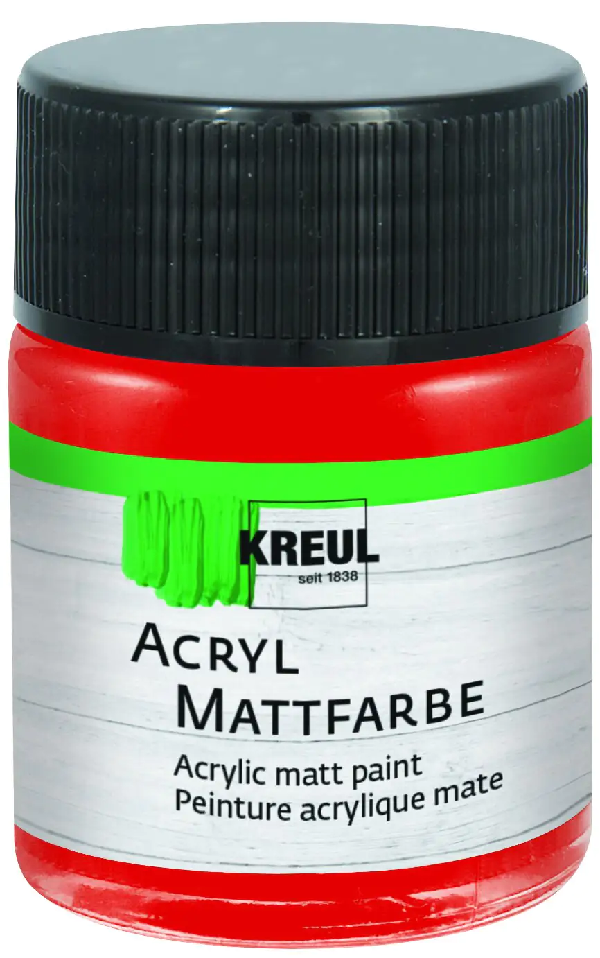 Kreul Acryl Mattfarbe brillantrot 50 ml