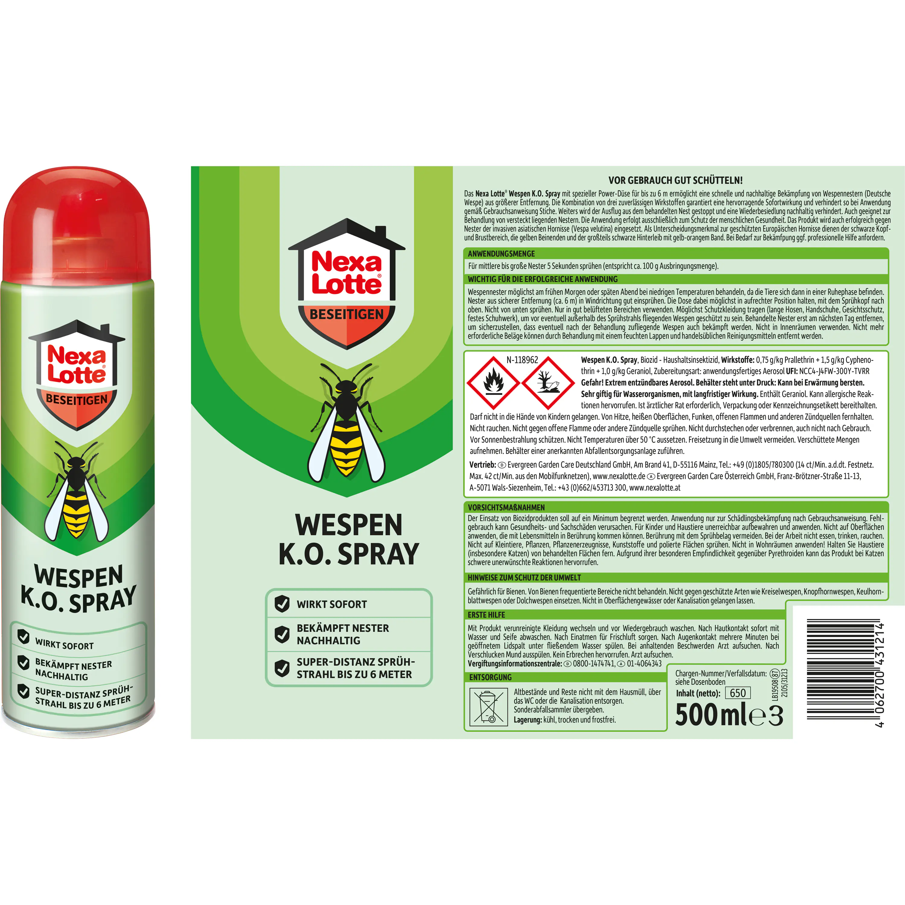 Nexa Lotte Wespen K.O. Spray 500 ml
