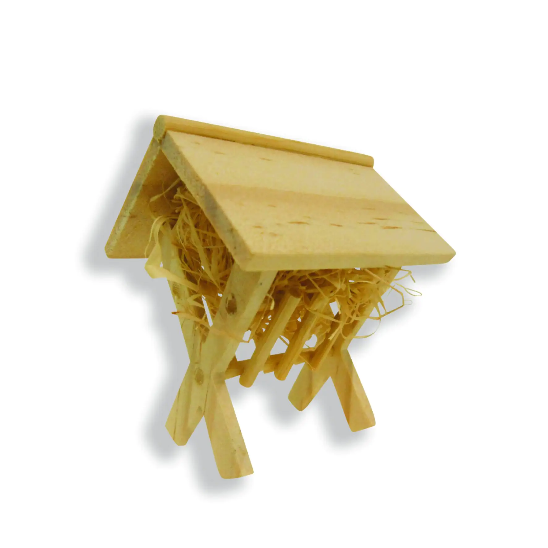 Riffelmacher Krippenzubehör Futterkrippe aus Holz 6,5 cm