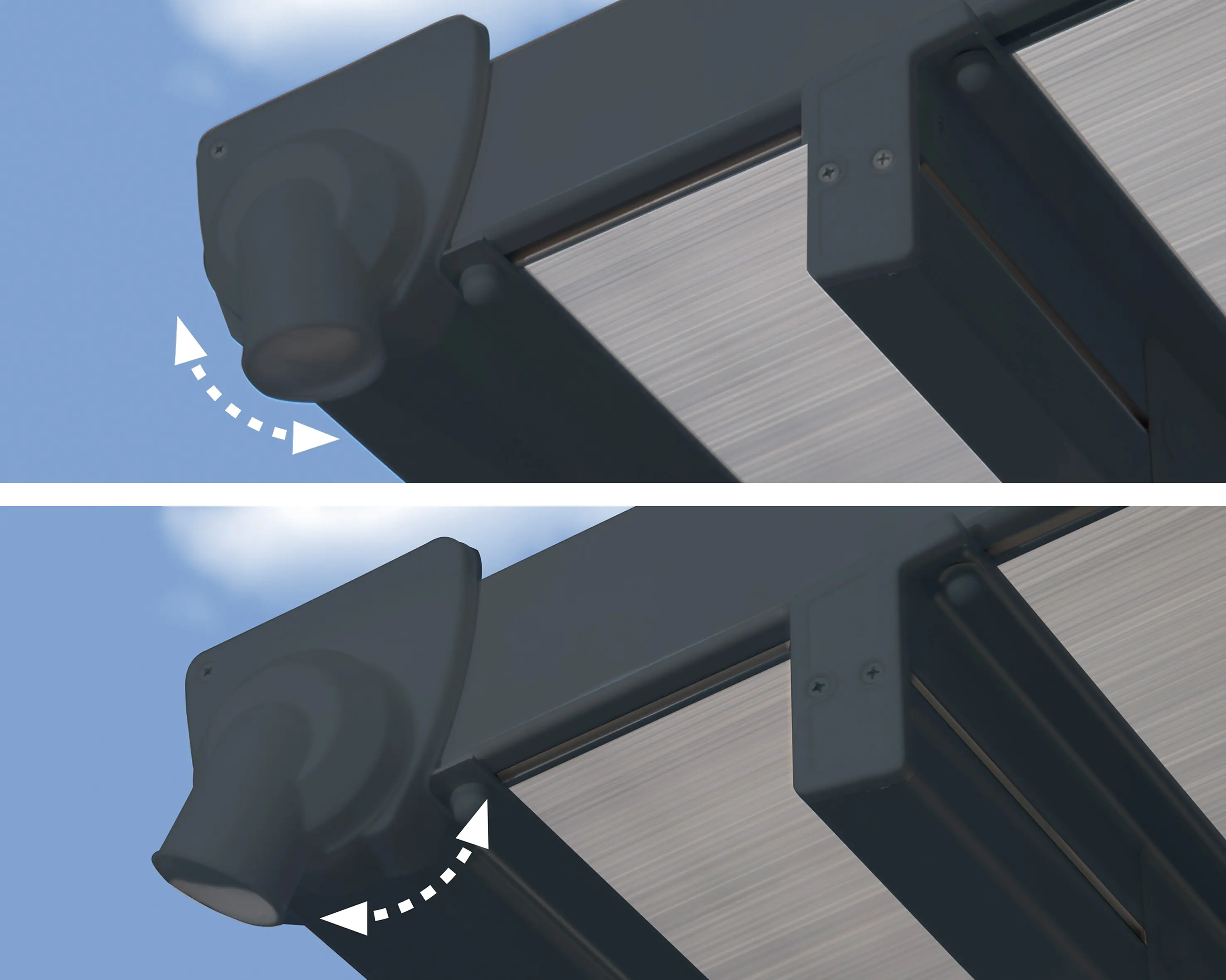 Canopia Terrassenüberdachung Feria 1035 x 294 cm anthrazit