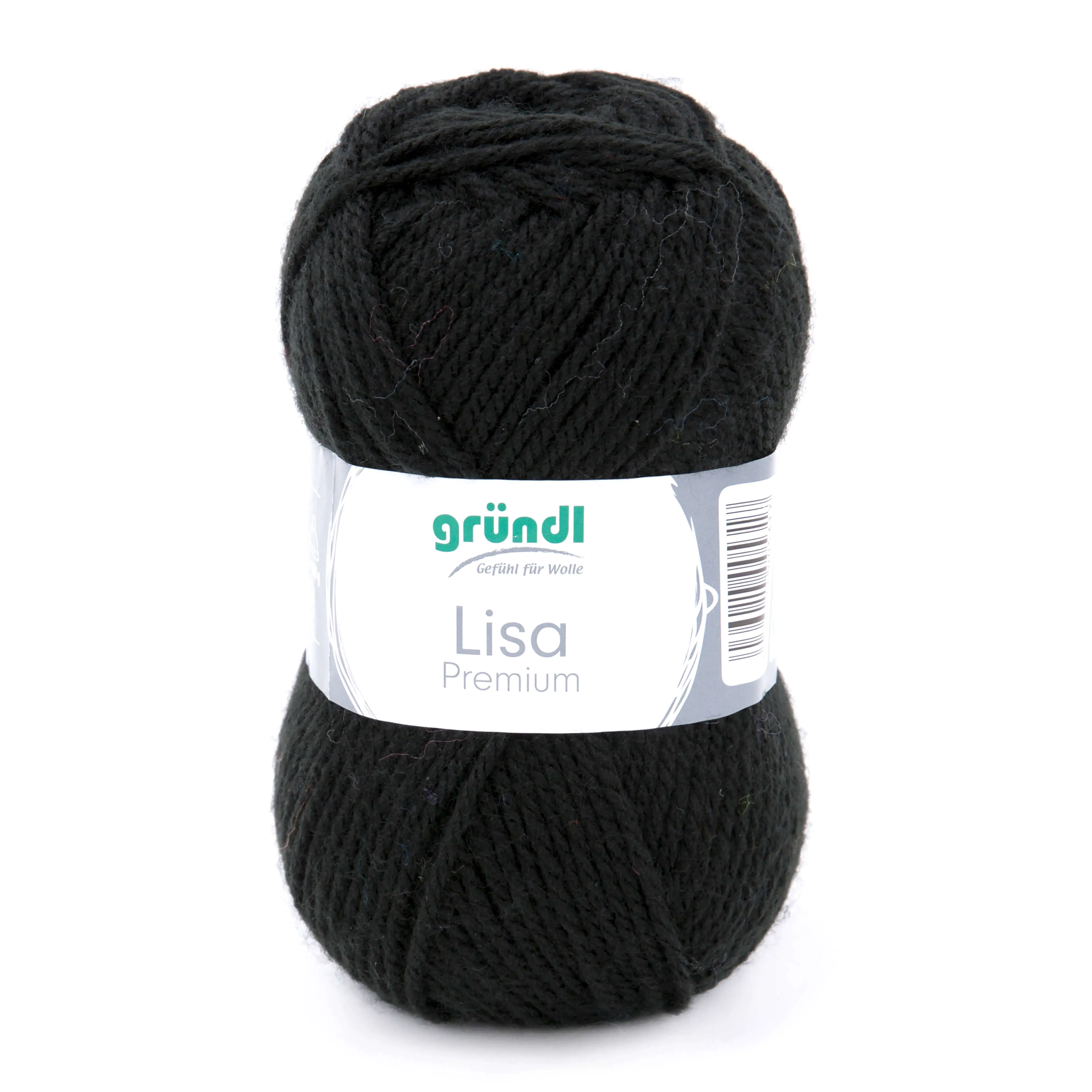 Gründl Wolle Lisa Premium uni 50 g schwarz