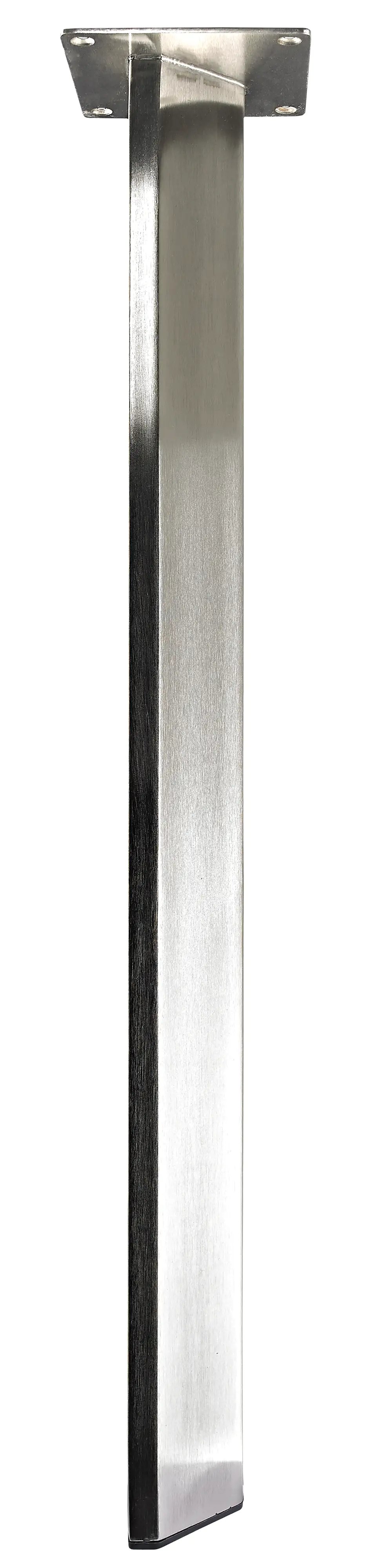 Hettich Tischbein 6,0 x 6,0 x 71 cm Edelstahl-Optik