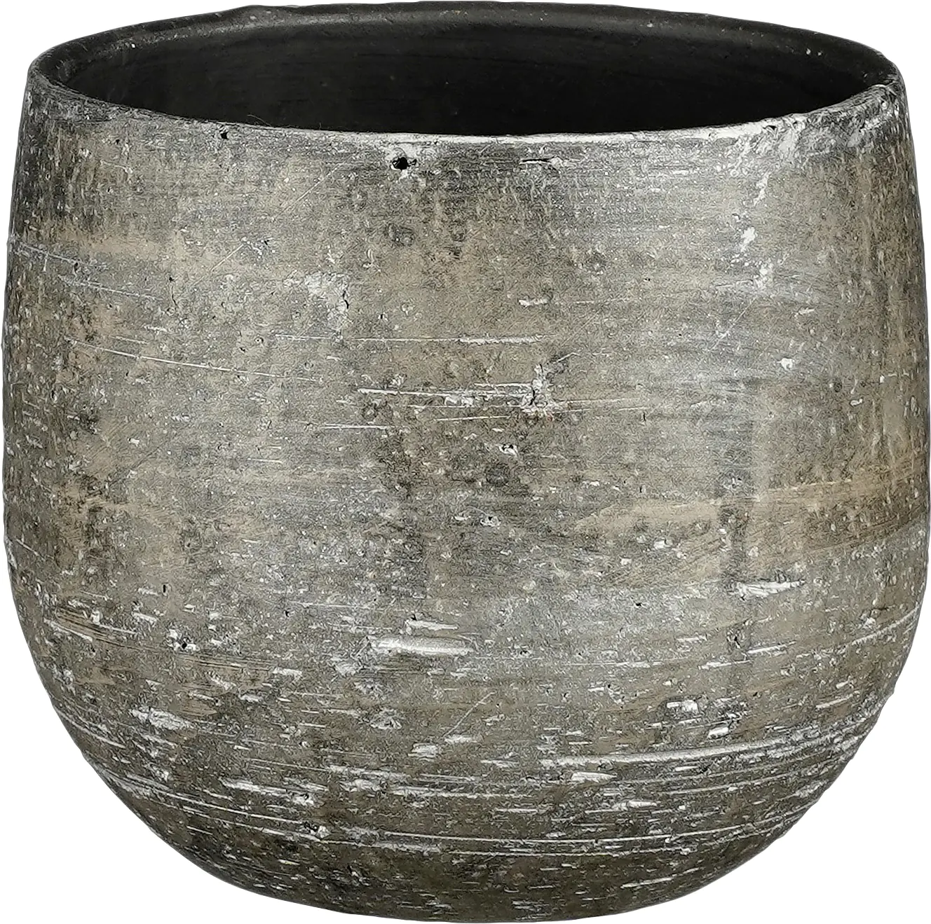 Mica Übertopf Marcus  Ø 14 x 12 cm anthrazit metallic