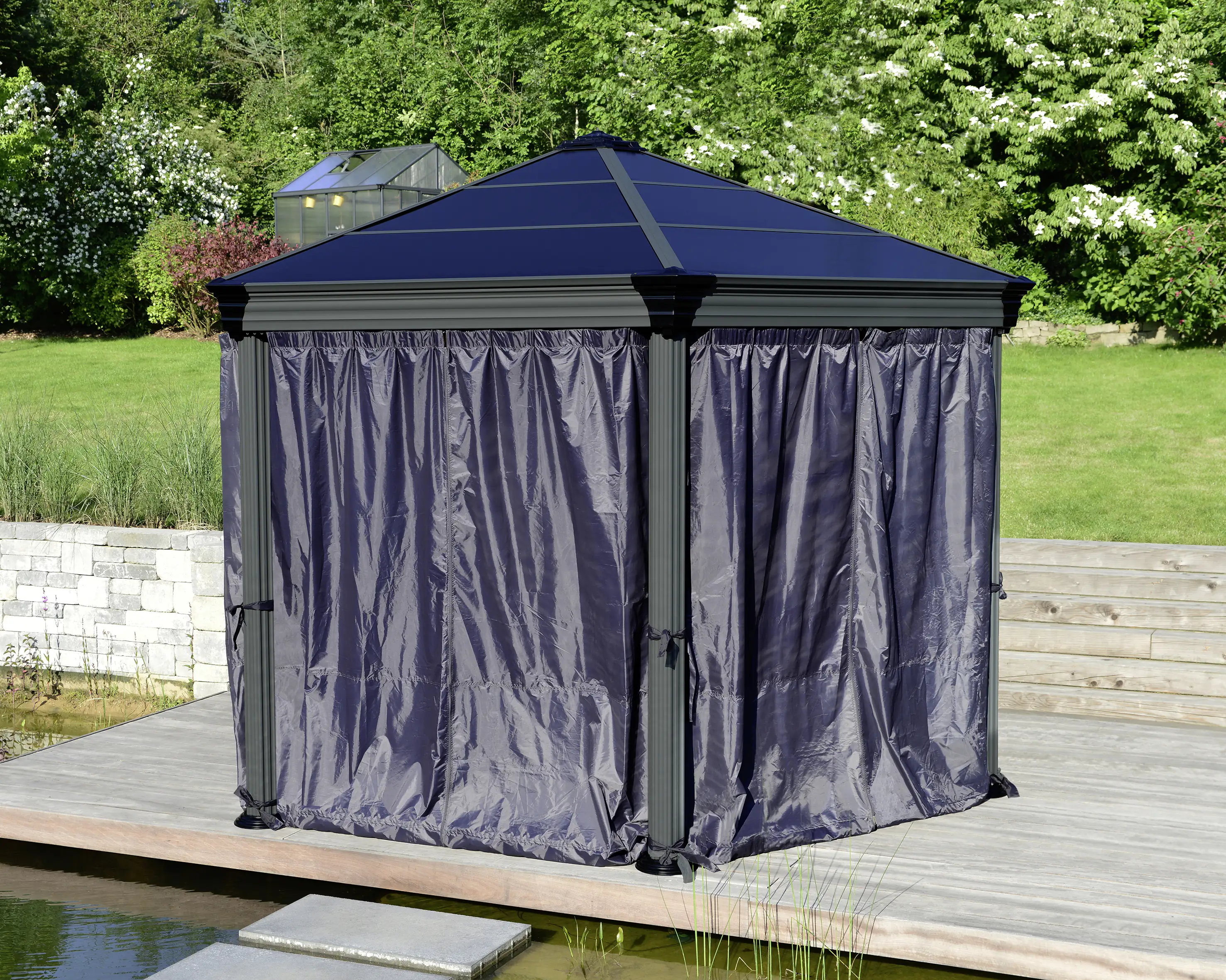 7290108133530 Canopia Pavillon Roma Vorhang-Set 225x235 cm, grau