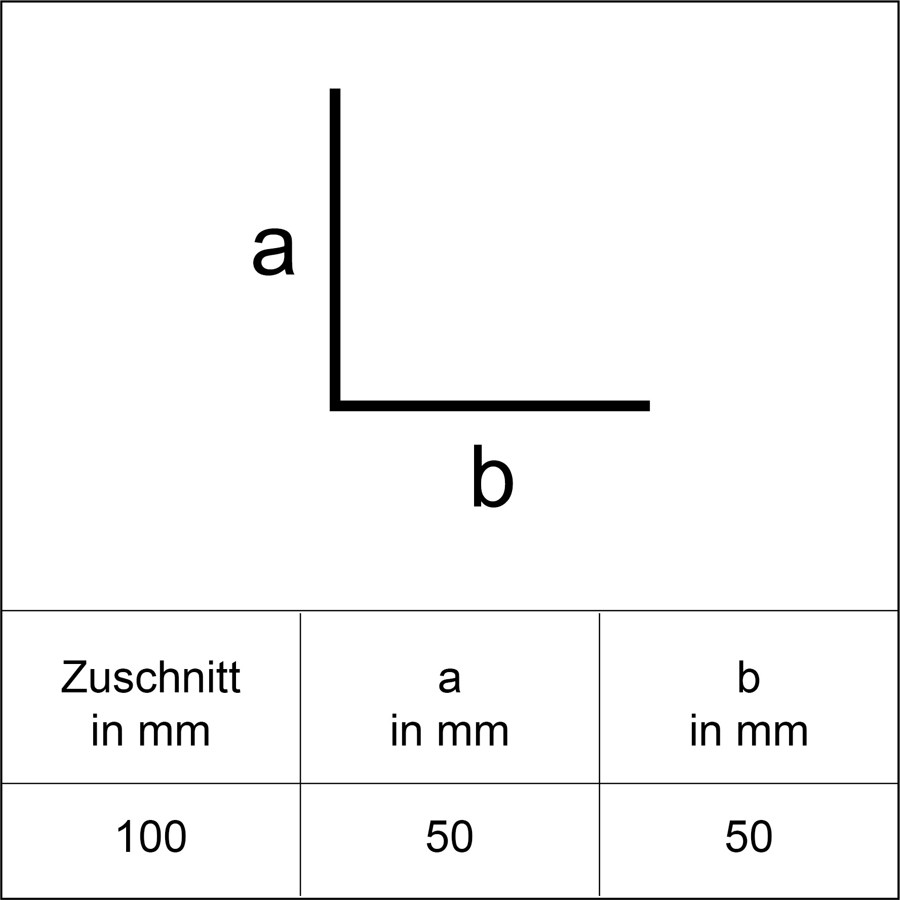Sarei Winkelprofil HG1 1000 x 50 x 50 mm natur