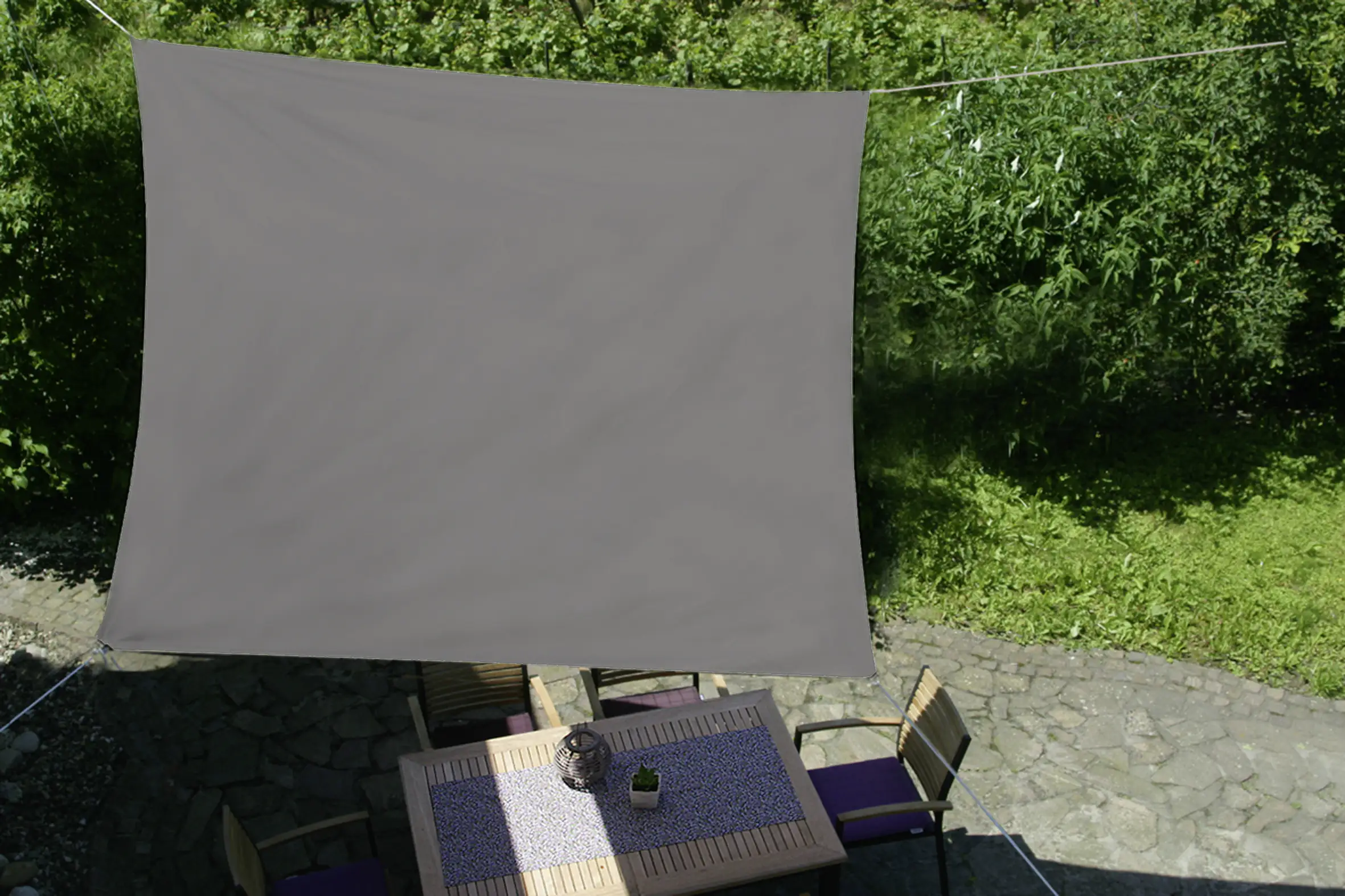 4014082057438 Go-De Sonnensegel Quadratisch Anthrazit 360 x 360 cm