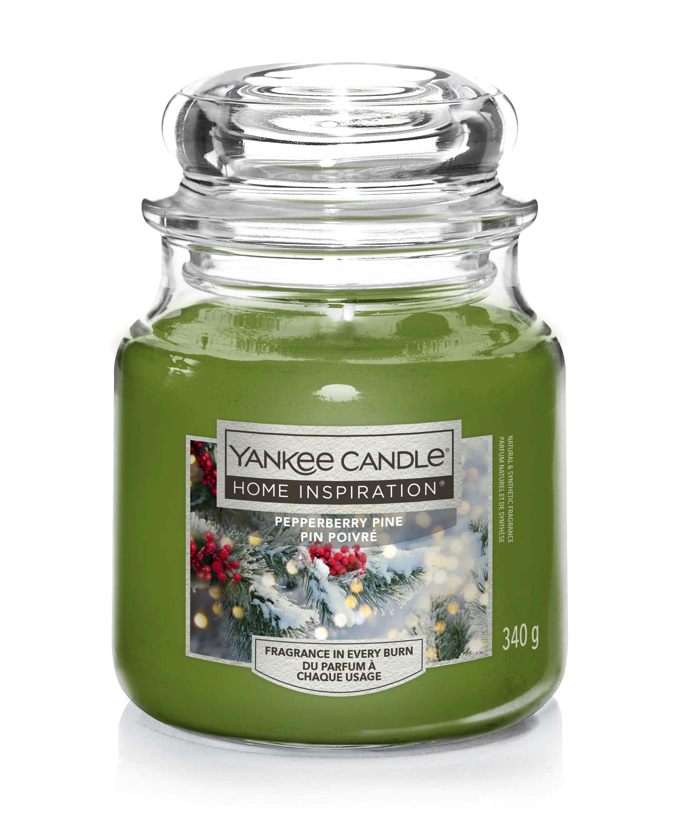 Yankee Candle Duftkerze Mittleres Glas Pepperberry Pine 340 g, grün Yankee Candle Duftkerze Mittleres Glas Pepperberry Pine 340 g, grün