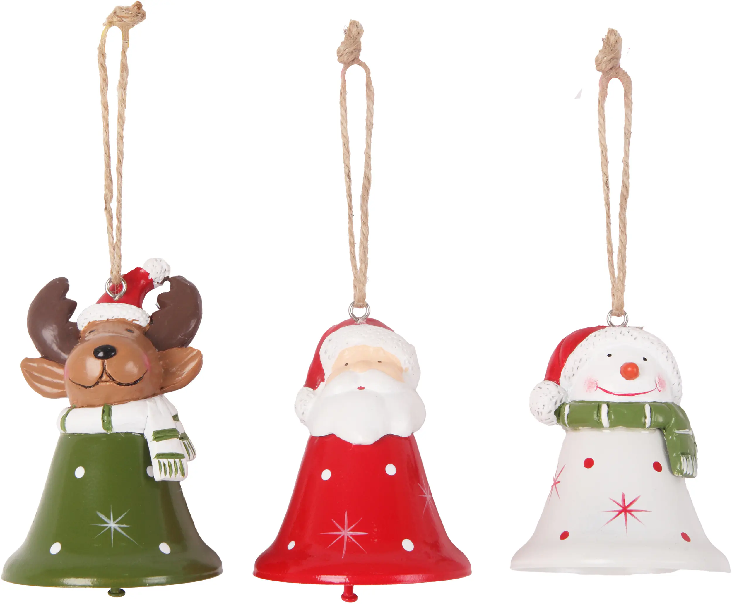 Dekohänger Glöckchen Weihnachten Polyresin Ø 7 x 8 cm grün rot weiß 3-fach sortiert Dekohänger Glöckchen Weihnachten Polyresin Ø 7 x 8 cm grün rot weiß 3-fach sortiert