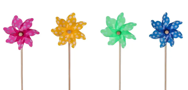 TrendLine Windmühle Kunststoff 4-fach sortiert 48 x 16 x 16 cm