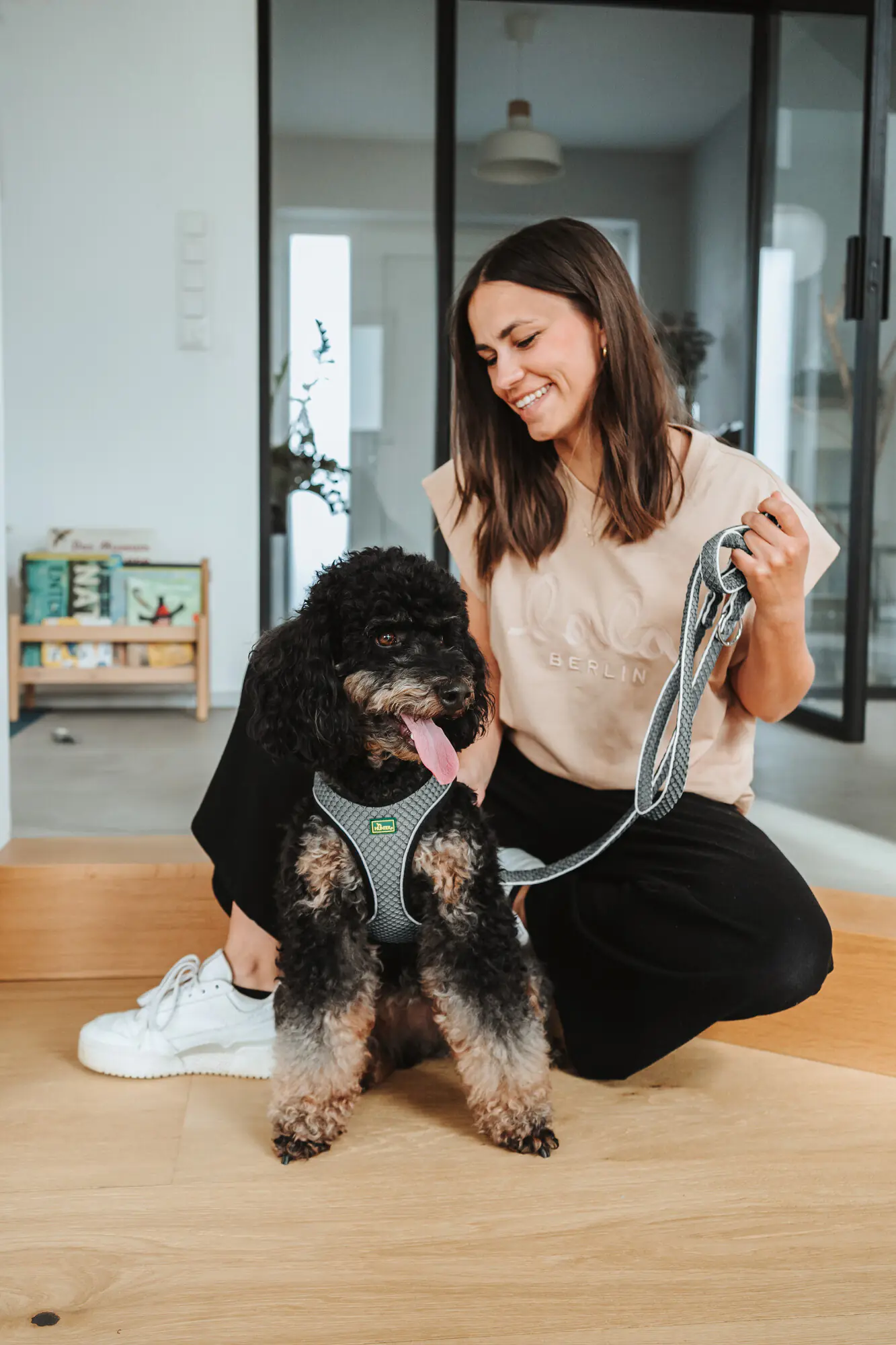 Hunter Hundeleine Führleine verstellbar Hilo 2 m x 2,5 cm anthrazit