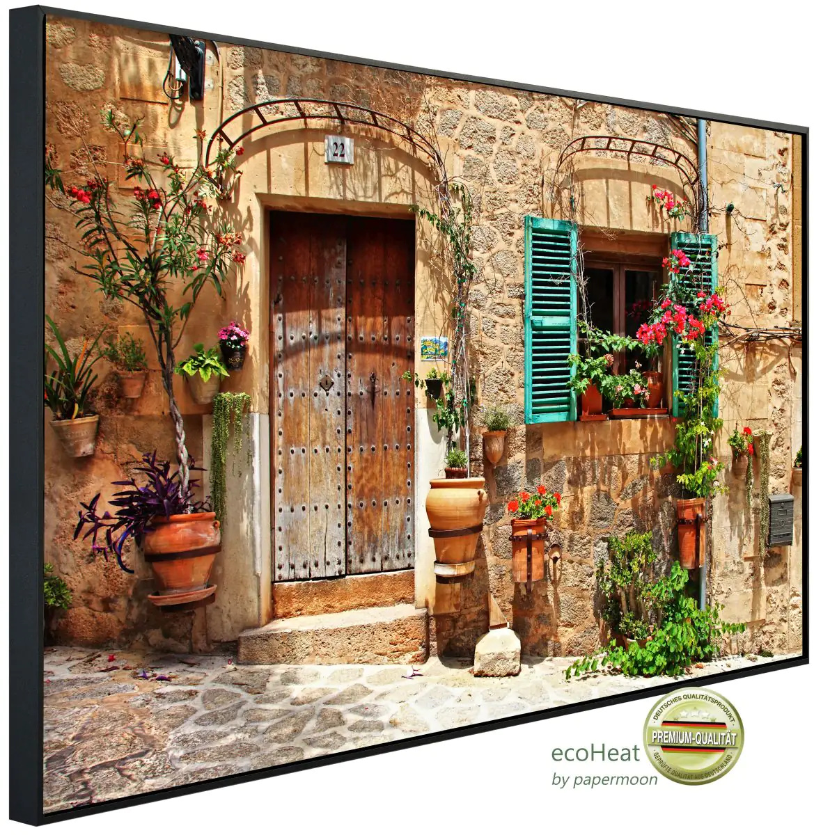 papermoon Infrarotheizkörper EcoHeat 75x120 cm 900 Watt, Charming Street