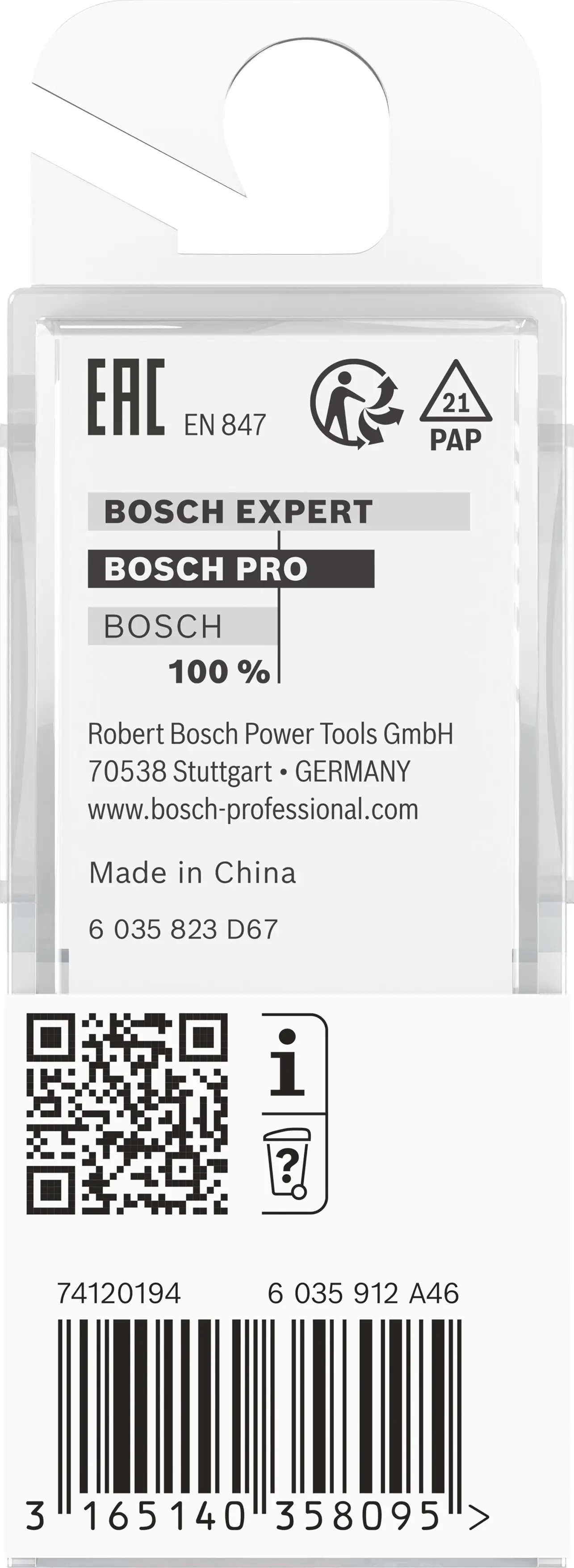 Bosch Laminat-Bündigfräser 8 mm, D1 12,7 mm L 25,4 mm G 68 mm