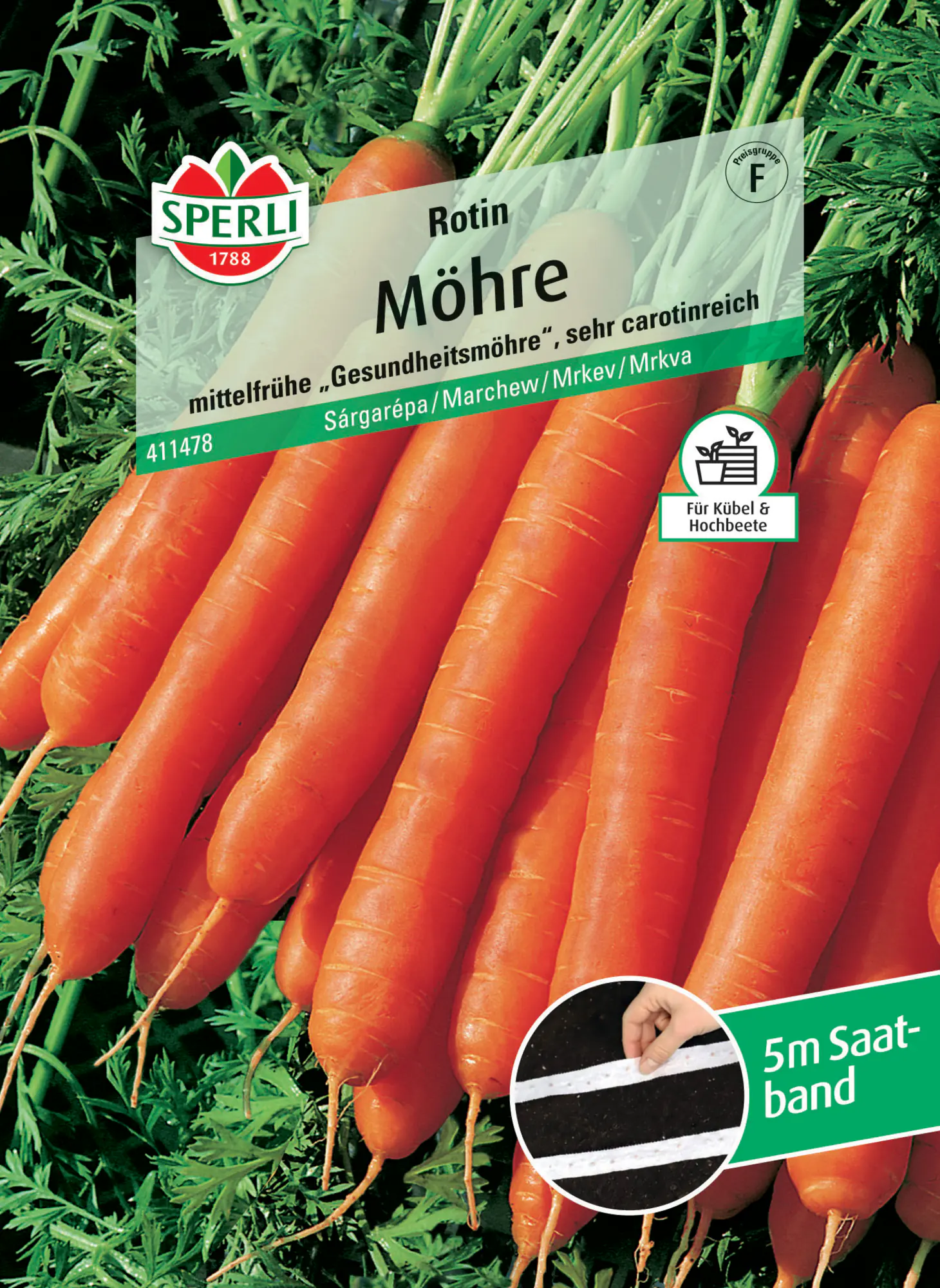 Sperli Möhre Rotin Saatband