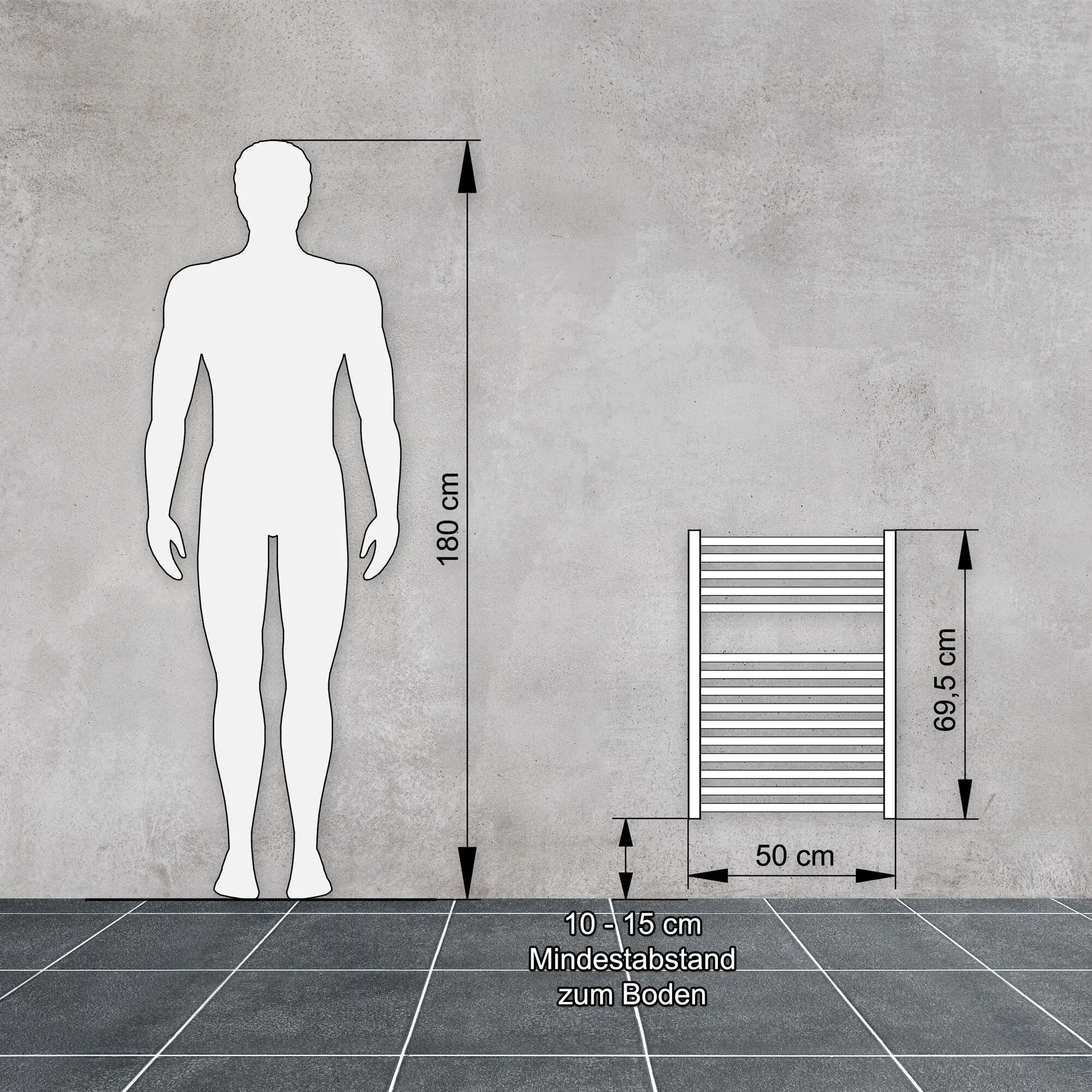 Schulte Badheizkörper Turbo 69,5 x 50 cm 307 Watt