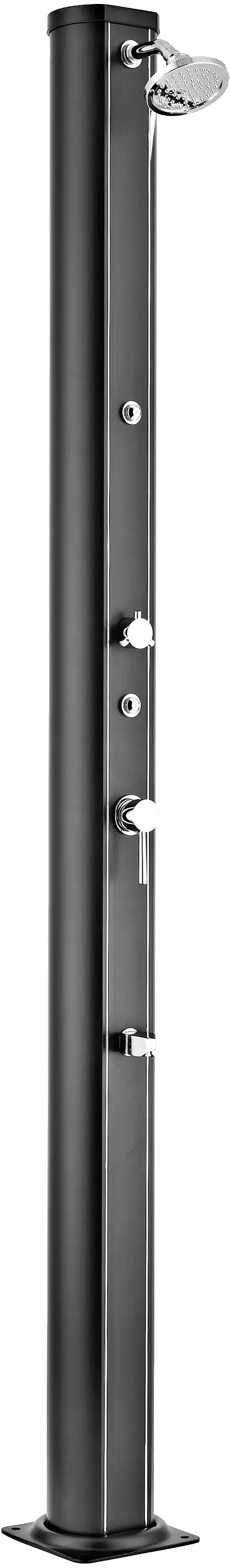 Gre Solardusche 32 Liter schwarz mit Fuß-Wasserhahn