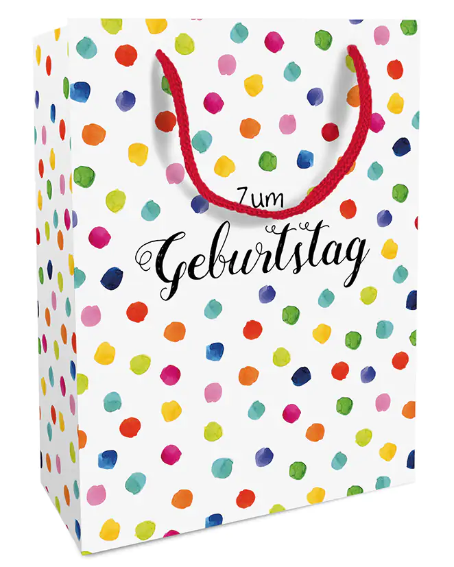 4014995425010 Braun & Company Geschenktragetasche Happy Dots 25 x 33 x 11 cm