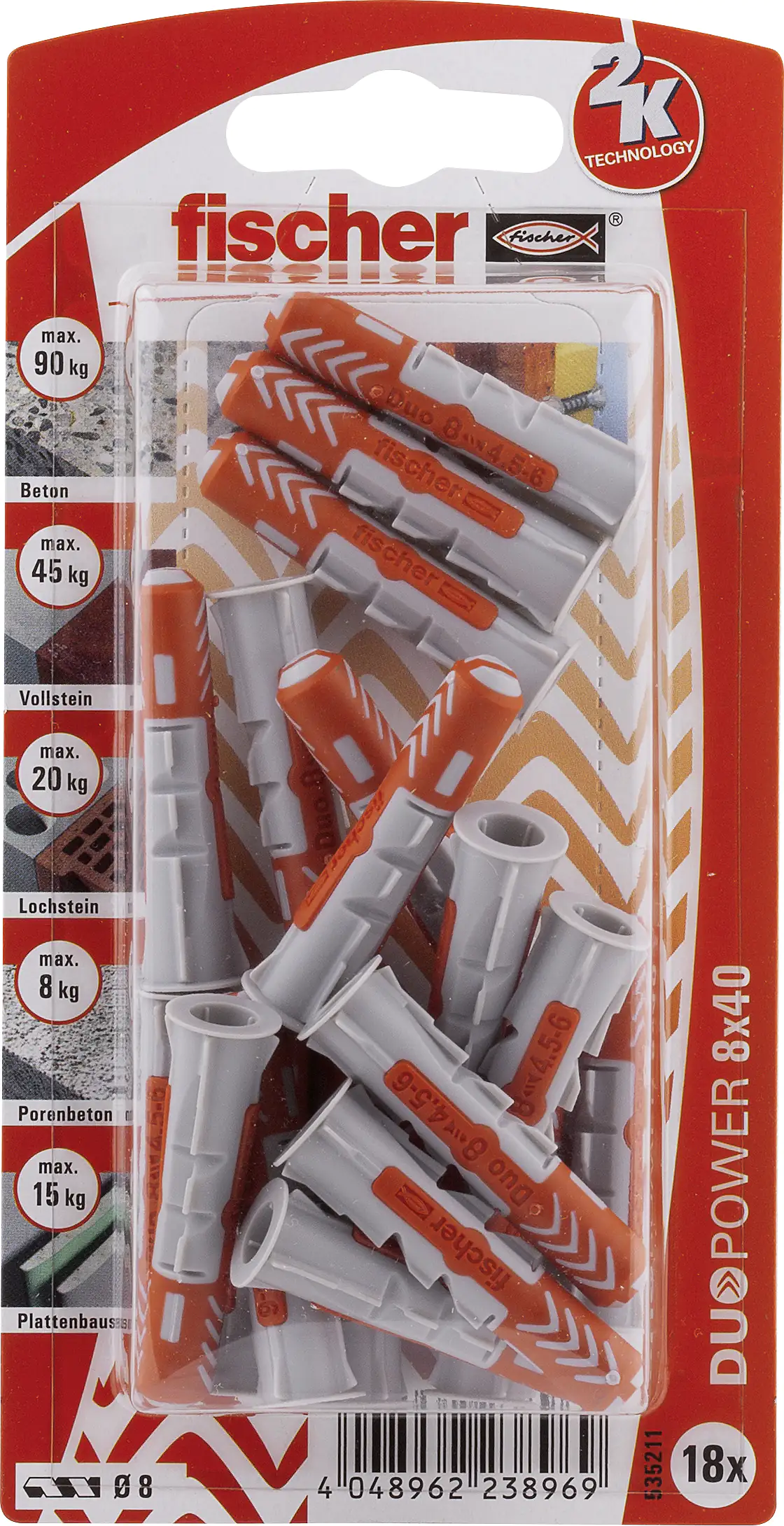 Fischer Dübel Duopower Fischer Dübel Duopower 8.0 x 40 mm - 18 Stück