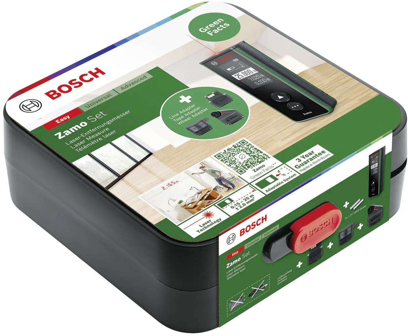 Bosch Laser-Entfernungsmesser Zamo IV bis 25 m über USB-C aufladbar