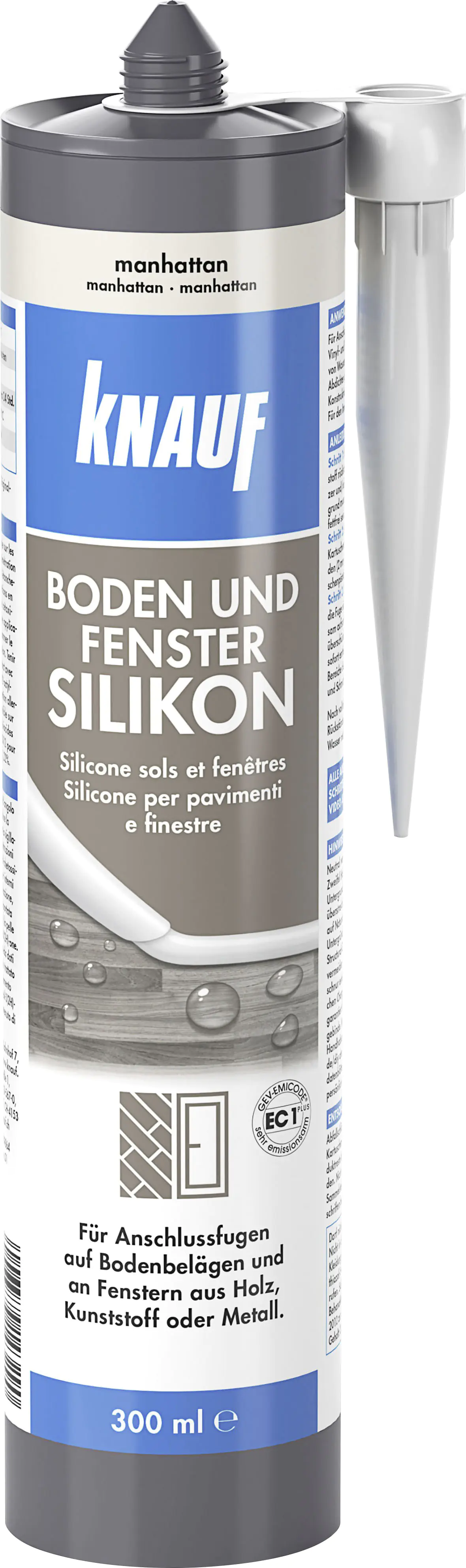 Knauf Boden- & Fenster Silikon 300 ml manhattan 