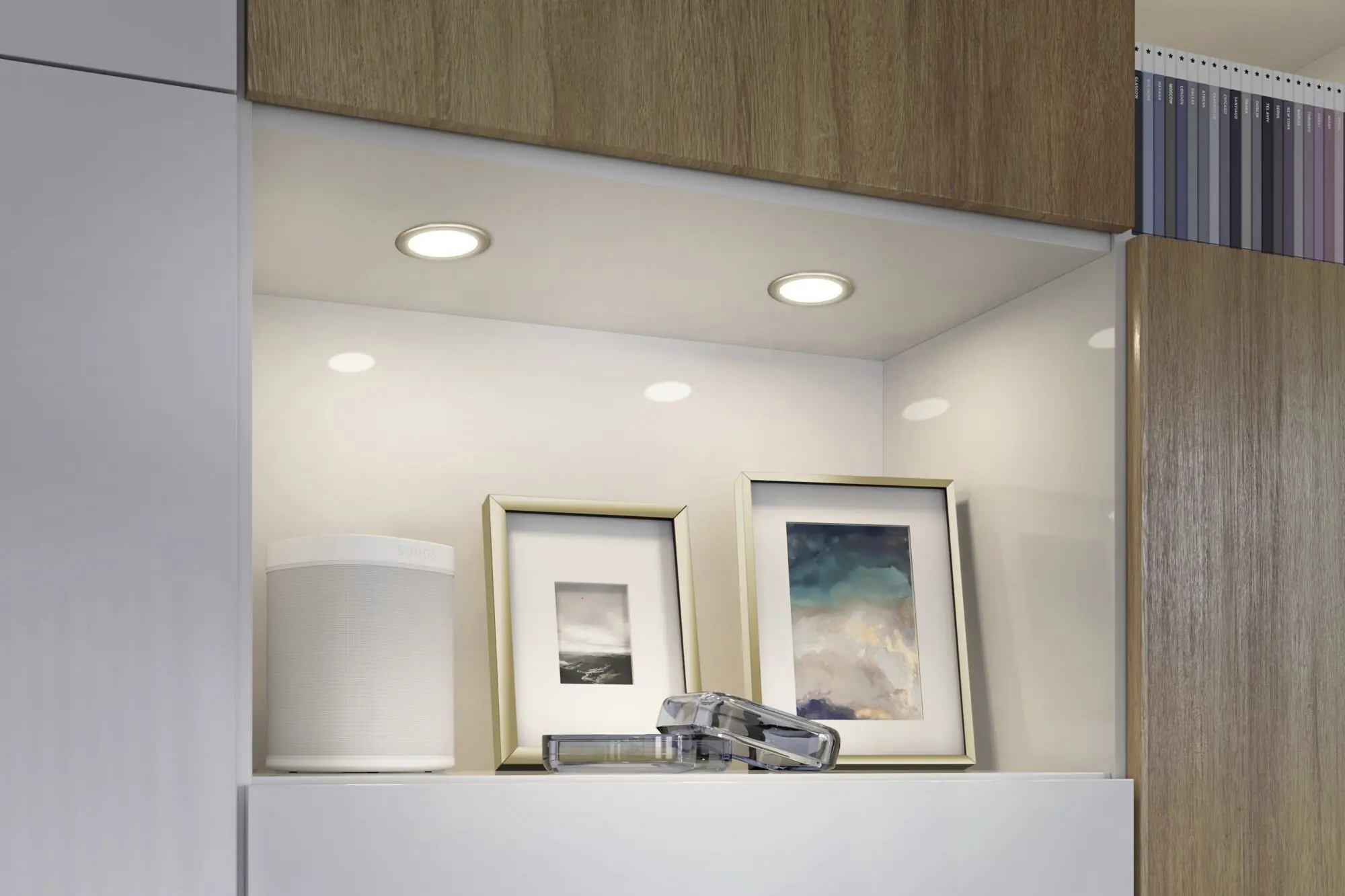 Paulmann LED Möbel-Einbauleuchte gold matt Ø 6,5 cm warmweiß 3er Set