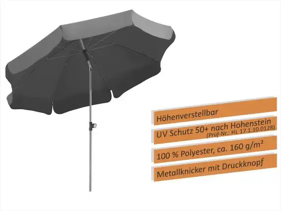 Schneider Sonnenschirm Locarno anthrazit Ø 200 cm