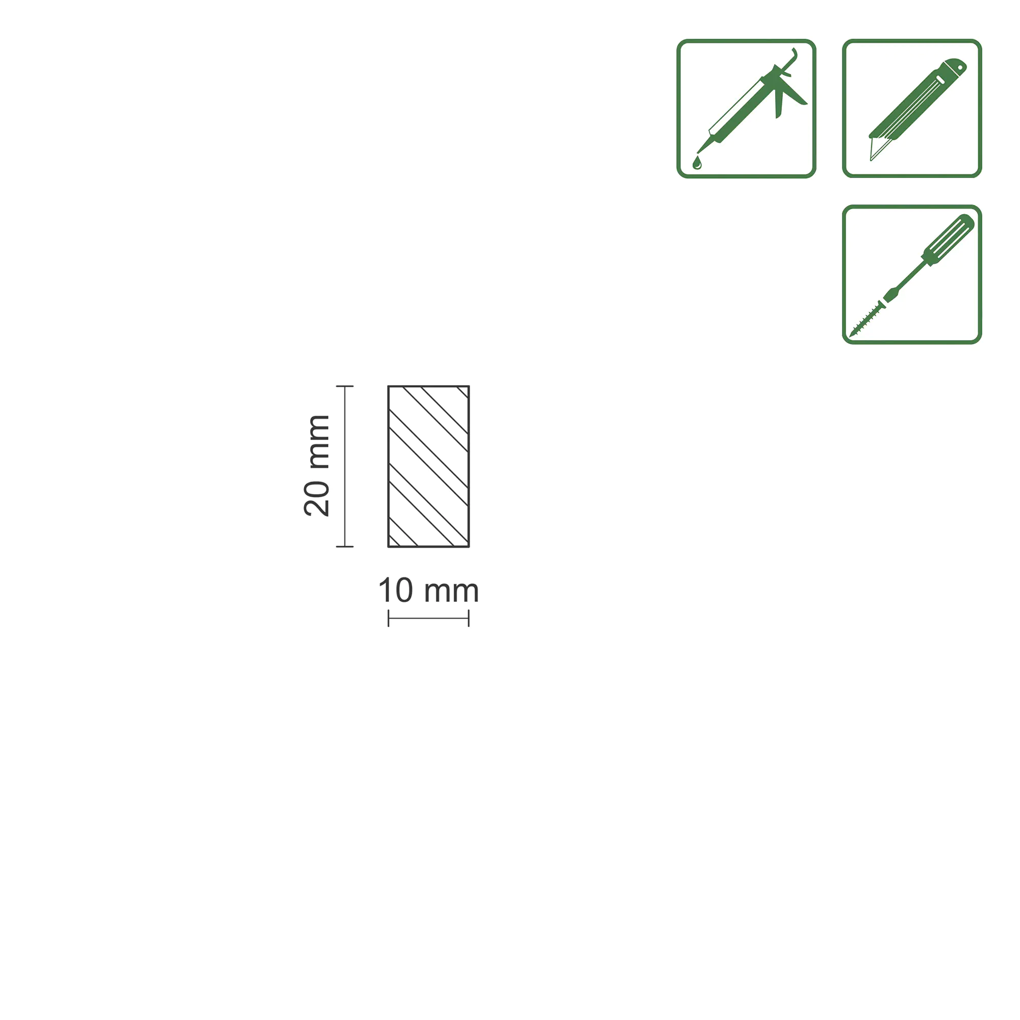 FN Neuhofer Balsa Leiste 100 cm 20 x 10 mm Balsa