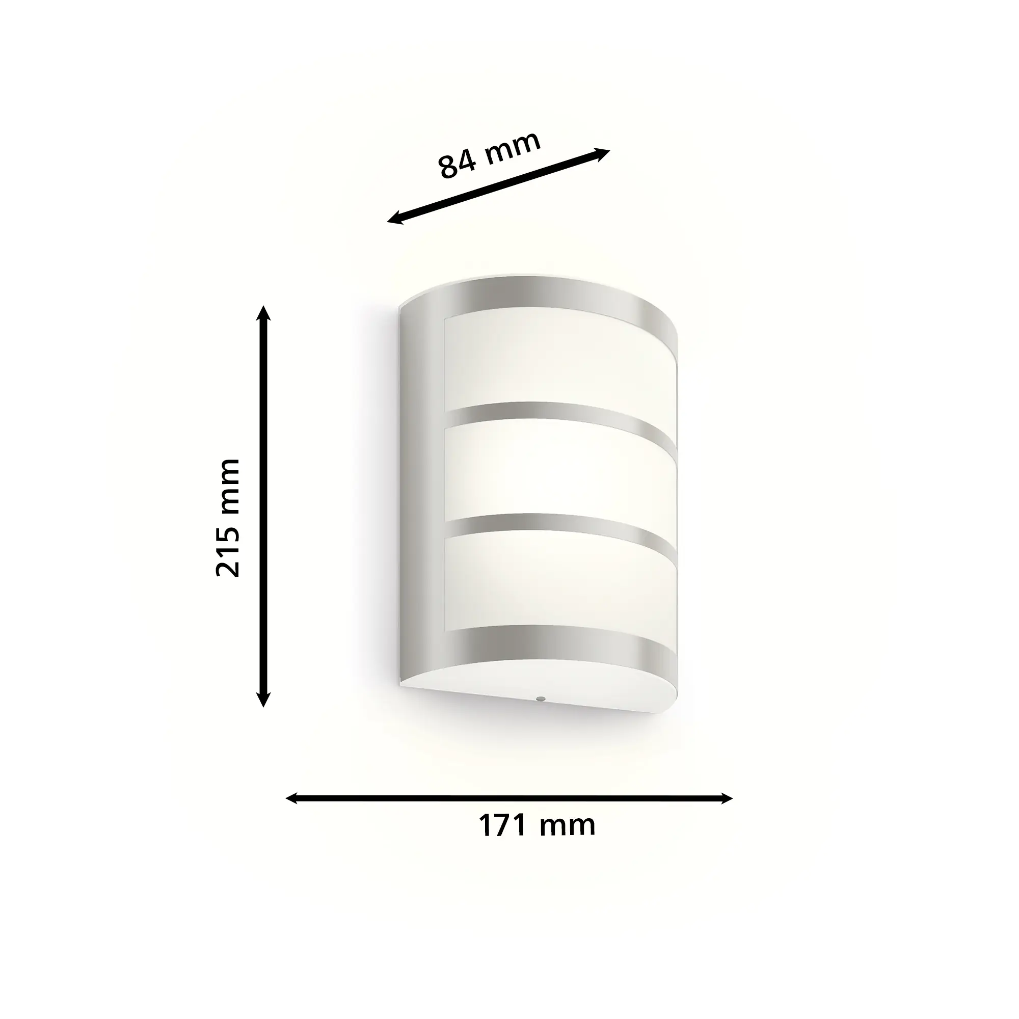 Philips LED Außenwandleuchte Python Edelstahl warmweiß