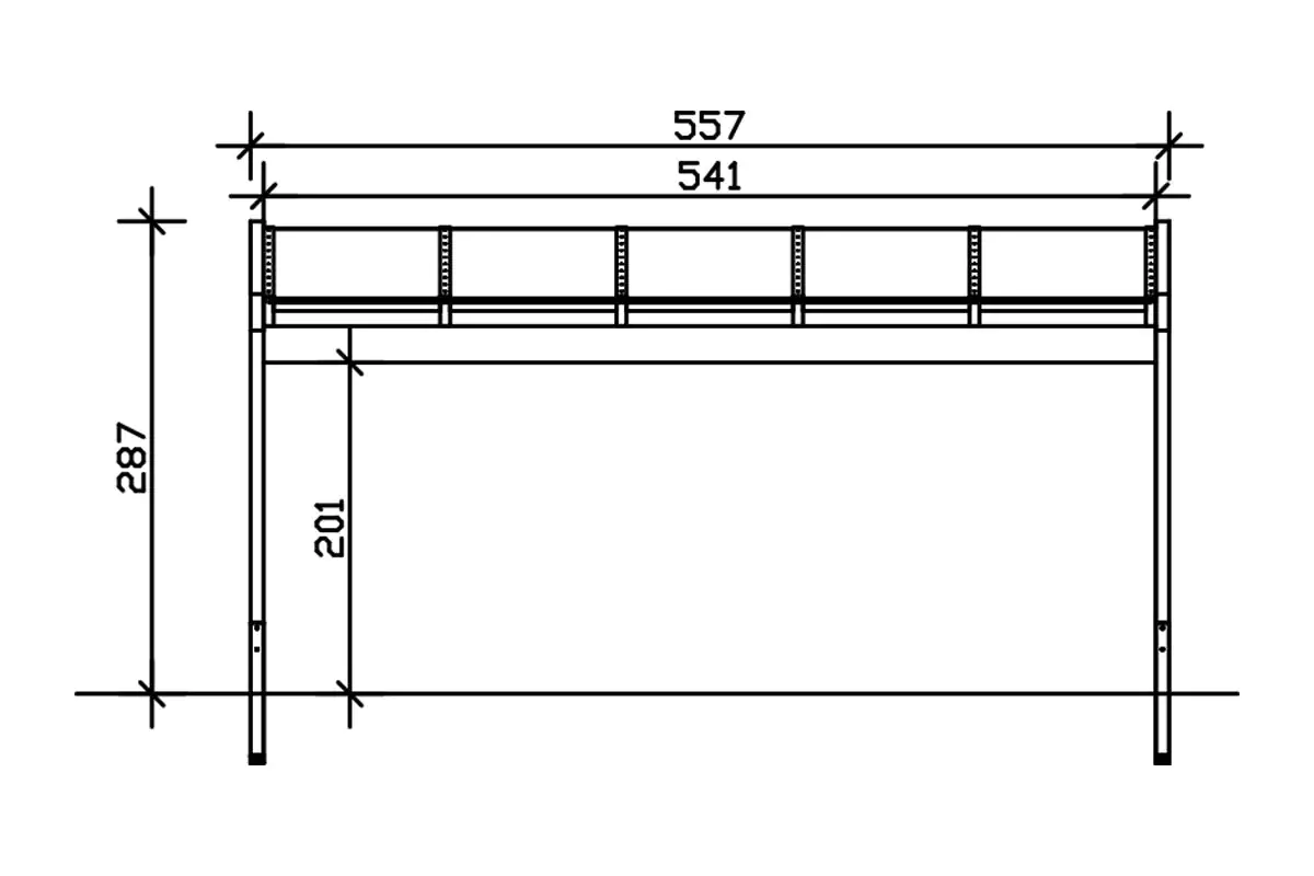 SKAN HOLZ Terrassenüberdachung Novara 557 x 359 cm Leimholz