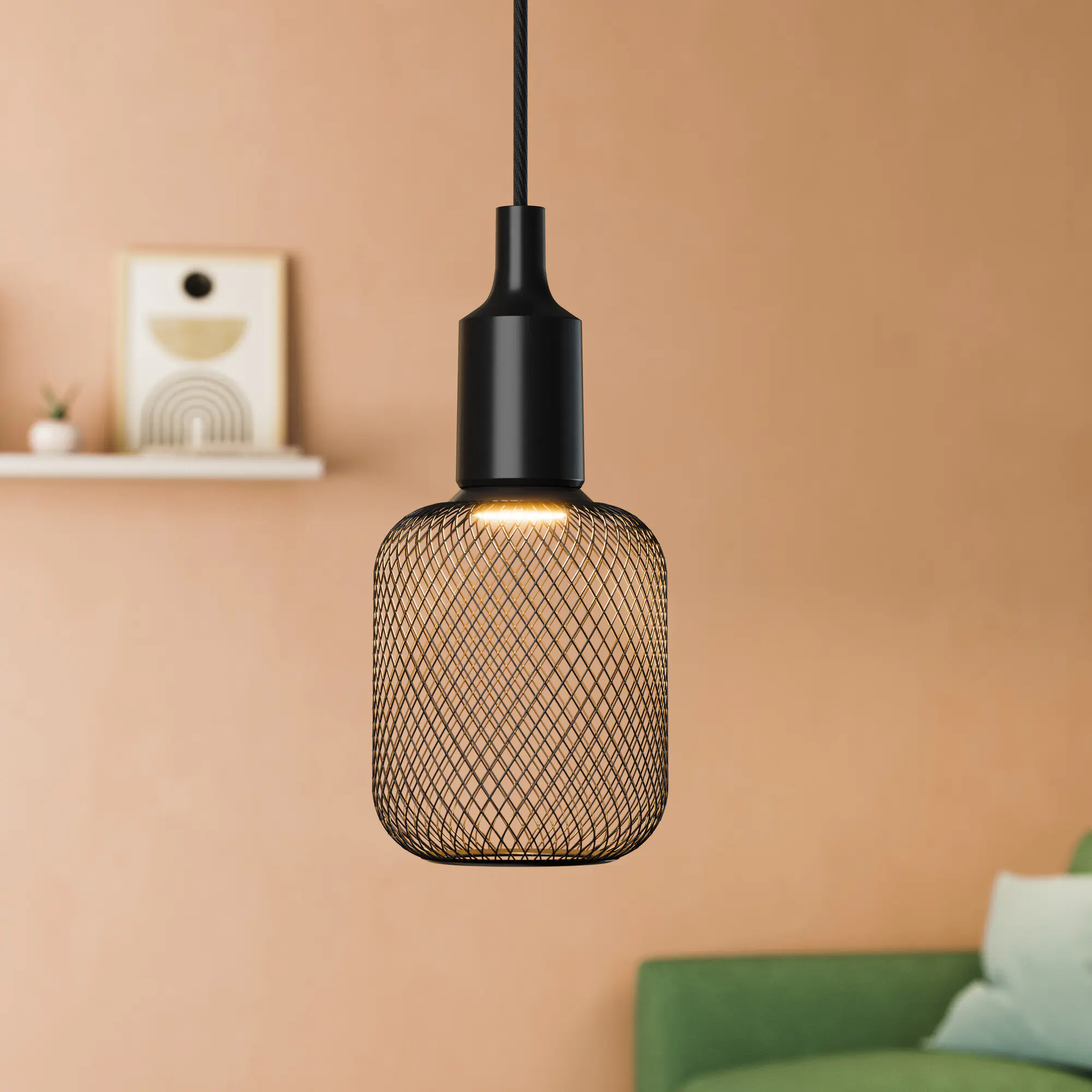 Osram LED Leuchtmittel Decor Flat Square 100 schwarz 3,5W 827 matt E27 Non-DIM