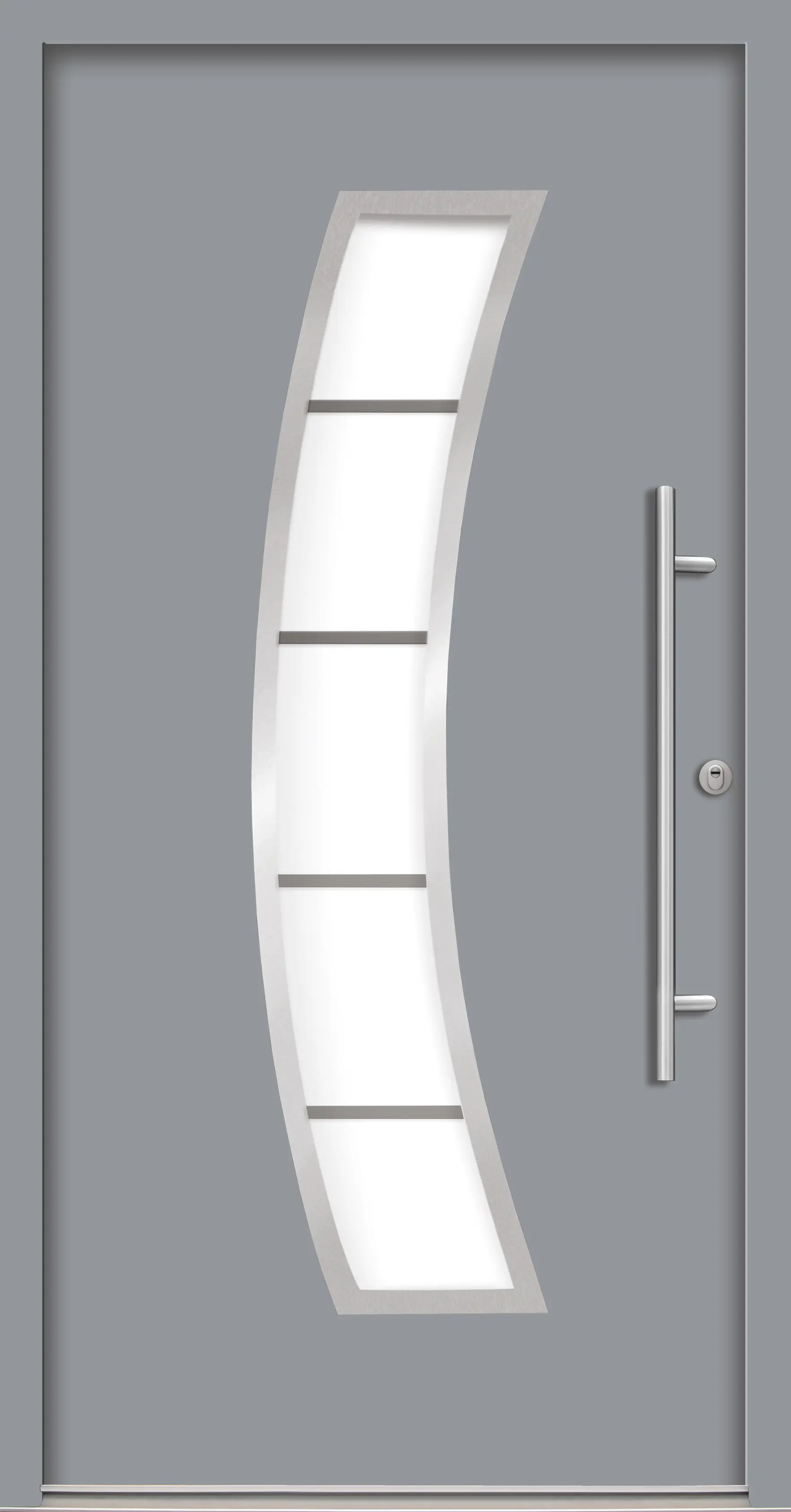 Splendoor Haustür Passivedoor Premium P14 RC2 Grau DIN Rechts 100 x 210 cm