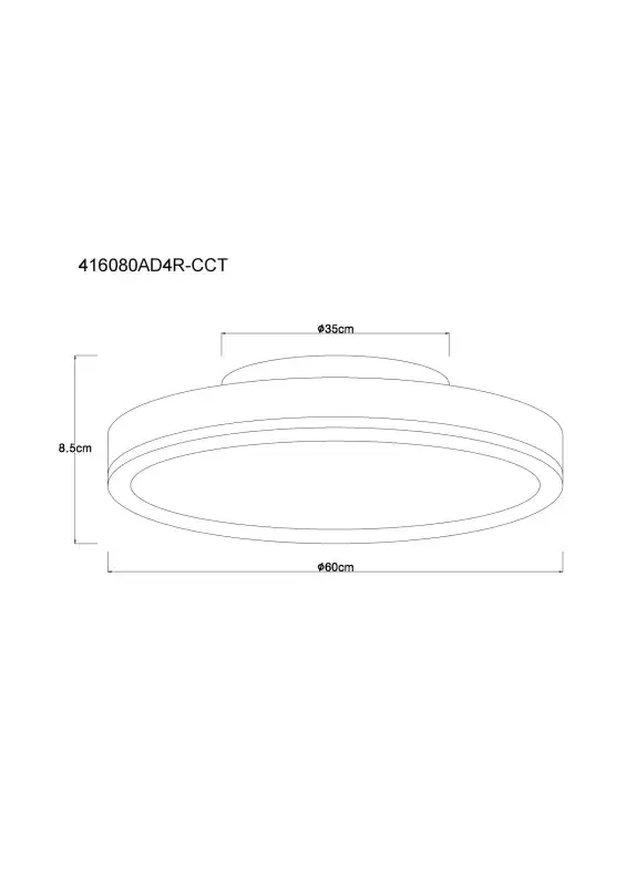 Globo Deckenleuchte Doro 60 x 8,5 cm Ø x H silber CCT
