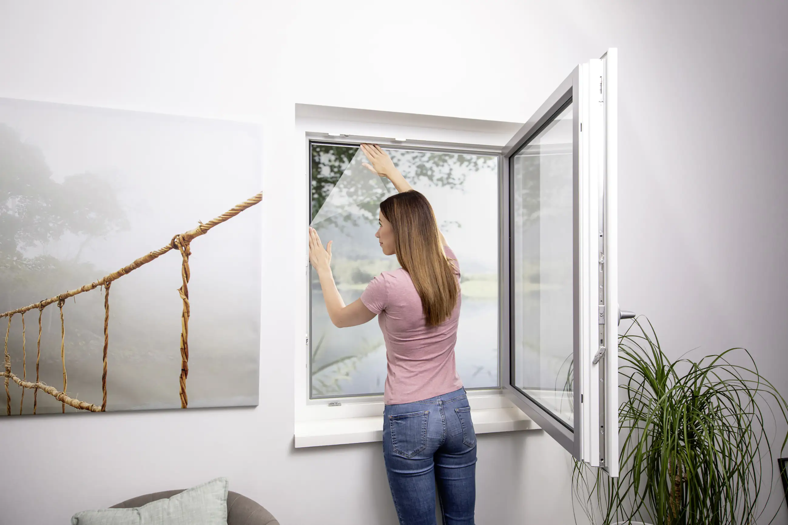 Primaster Fliegengitter 150 x 300 cm weiß/weiß kürzbar