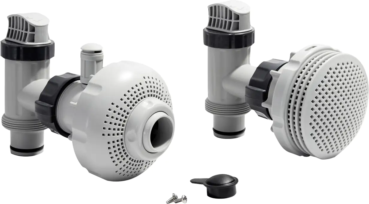 Intex Anschluss-Set Ø 38 mm 7,3 bis 9,2m³/h grau