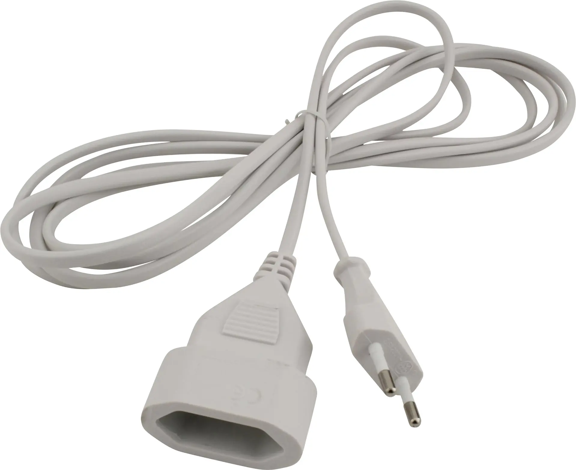 Unitec Verlängerungskabel Innen 3 Meter H03VVH2-F, weiß, Flachstecker