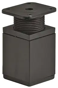 Hettich Möbelfuß 4,0 x 6,0 - 7,5 cm Stahl schwarz - 1 Stück