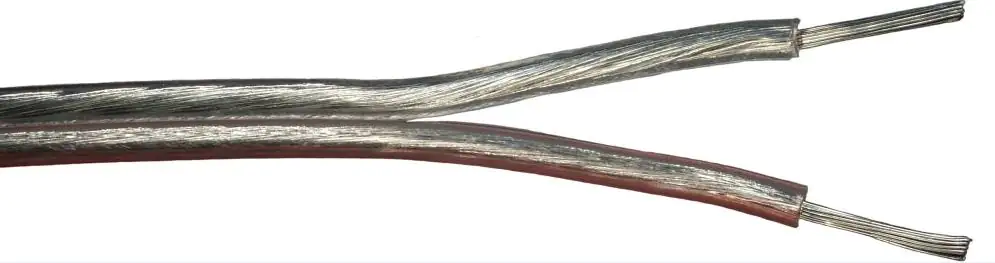 Lautsprecherleitung LS-FL 2 x 1,5 - 10 Meter, transparent