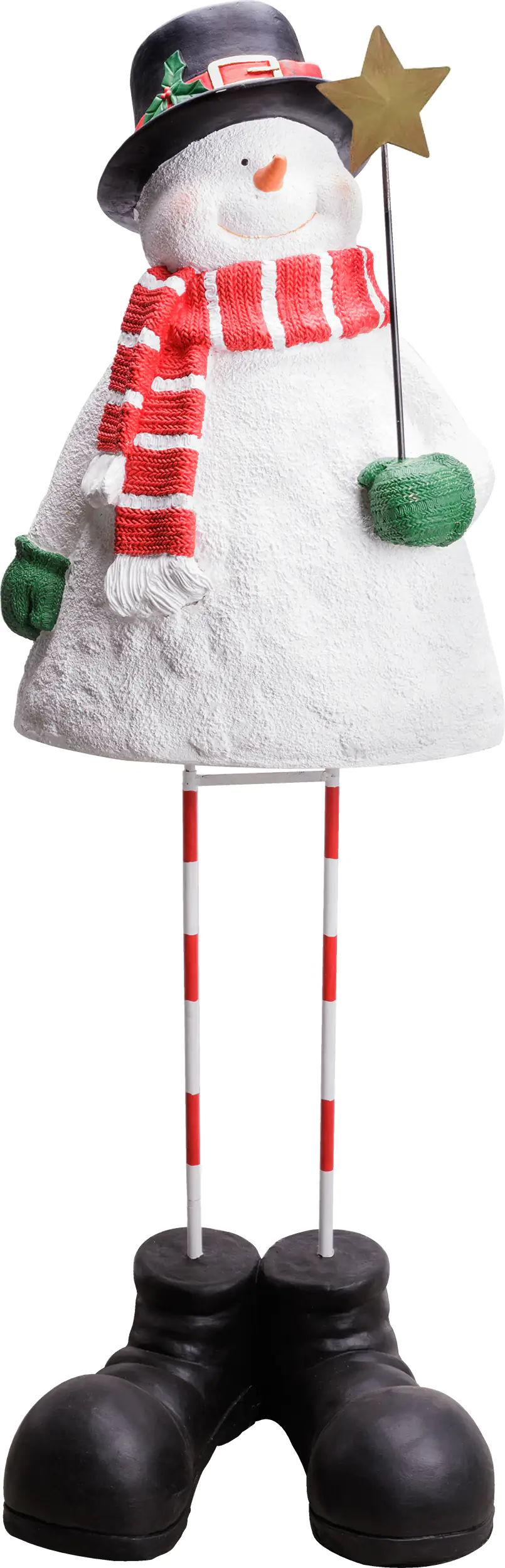 TrendLine Dekofigur Schneemann 120 x 42,5 cm weiß-rot