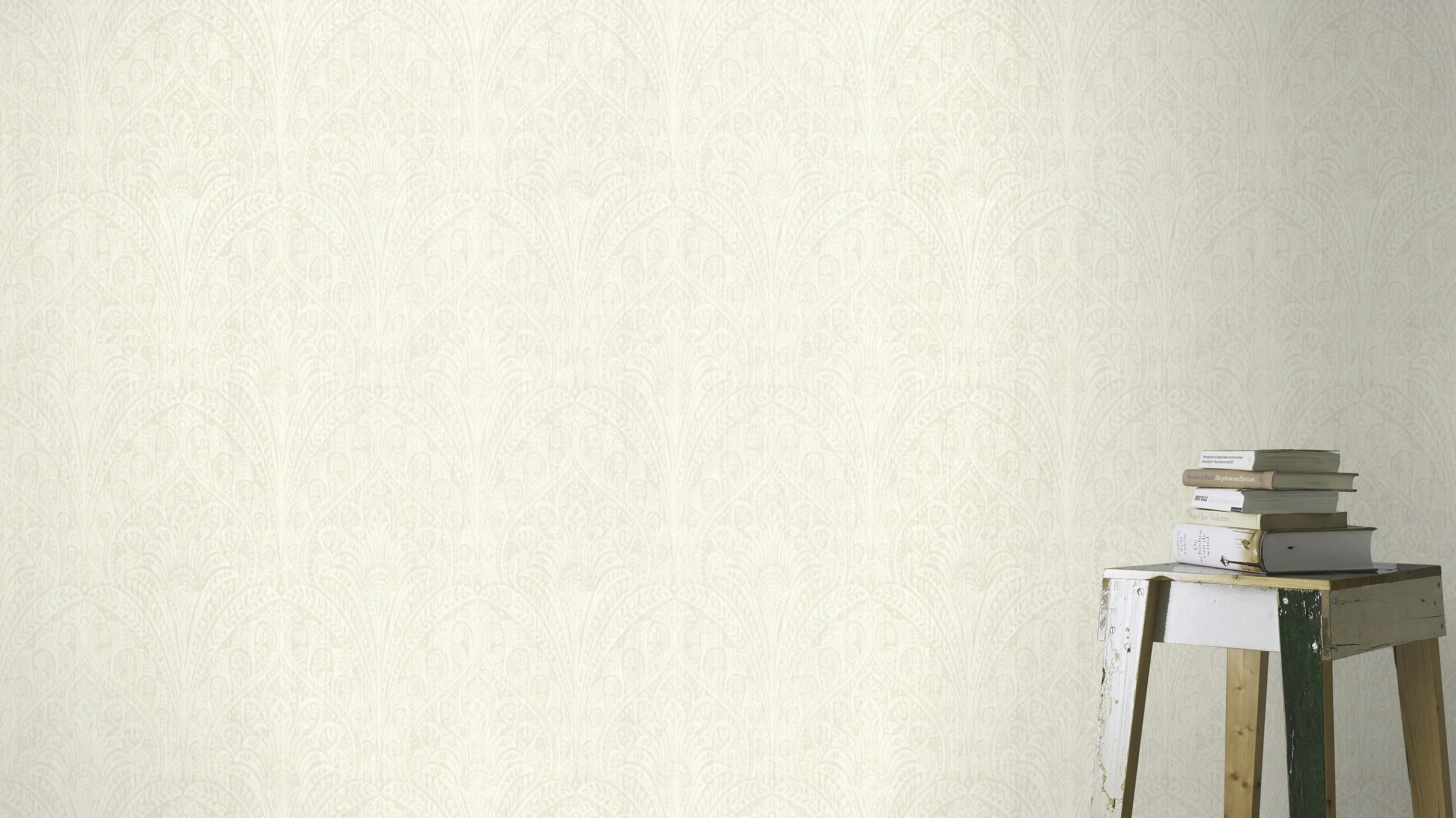 Rasch Vliestapete 746310 Weiß-Cremeweiß Muster & Motive 10,05 m x 0,53 m