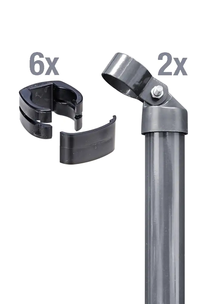 Alberts Komplettset Zauneck-Set für Fix-Clip Pro® 102 cm zA anthrazit