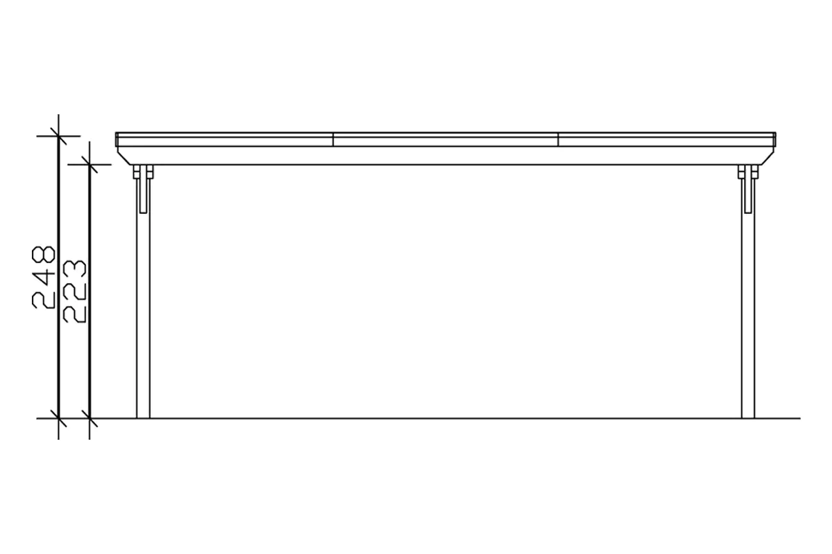 4018211023066_05 SKAN HOLZ Carport Emsland 613 x 604 cm mit EPDM-Dach, lasiert in Weiß