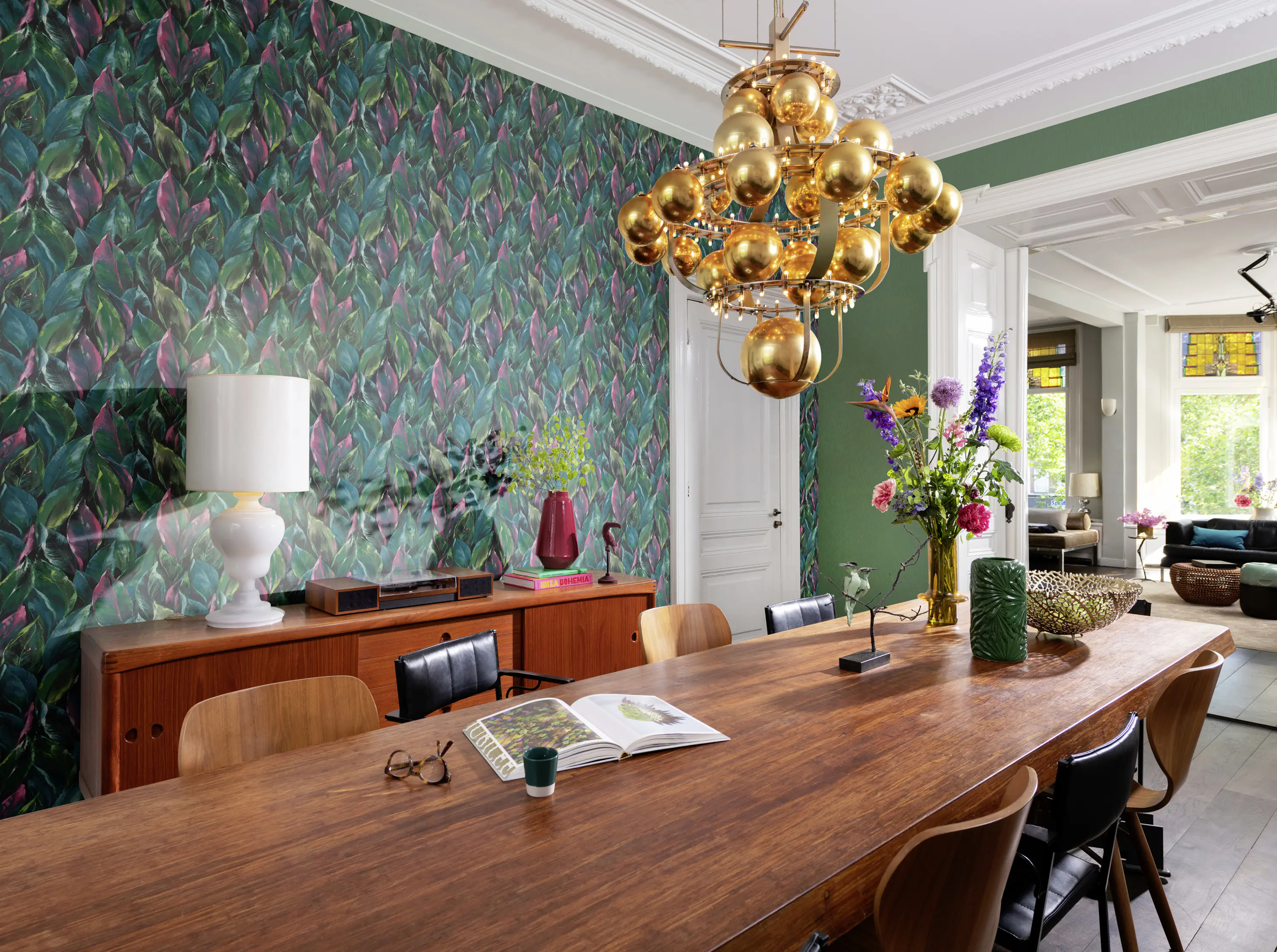 Rasch Vliestapete 537673 Grün-Mittelgrün Uni 10,05 m x 0,53 m