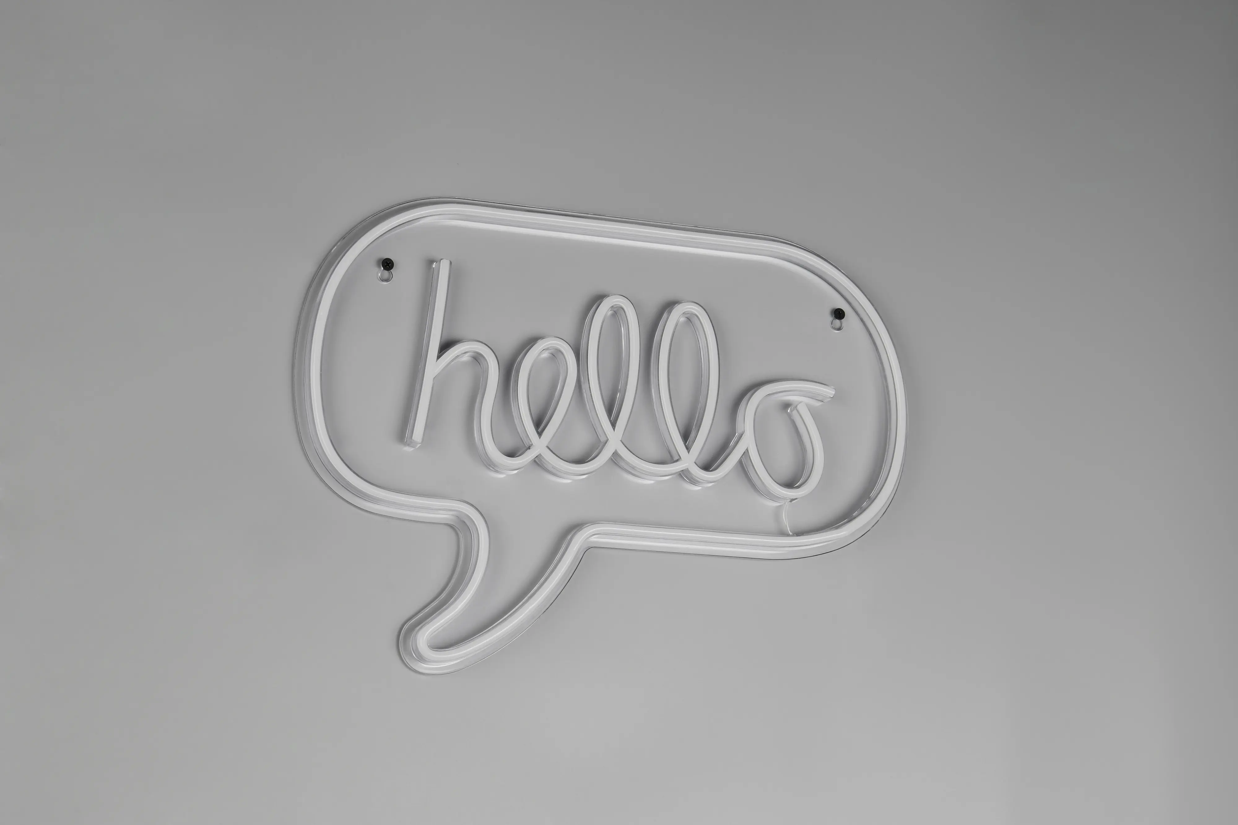 Reality LED Wandleuchte Hello 43 x 31 cm warmweiß transparent Reality LED Wandleuchte Hello 43 x 31 cm warmweiß transparent