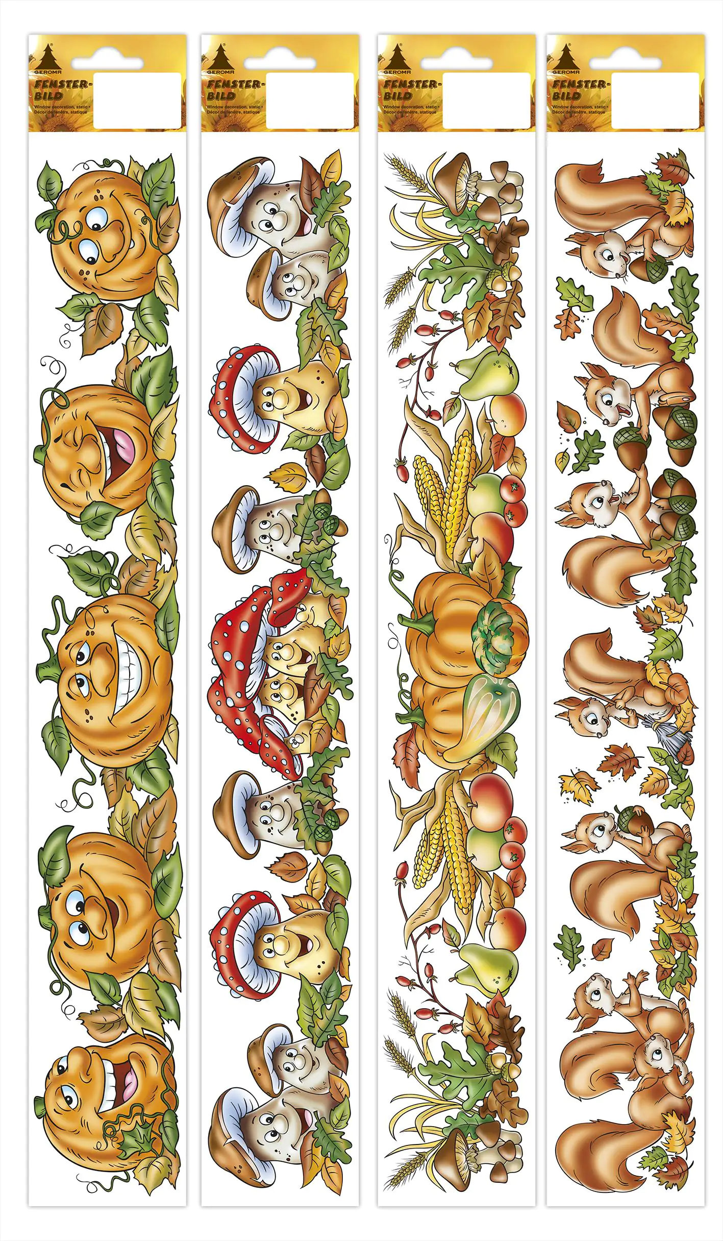 Fensterbilderstreifen Herbstmotive