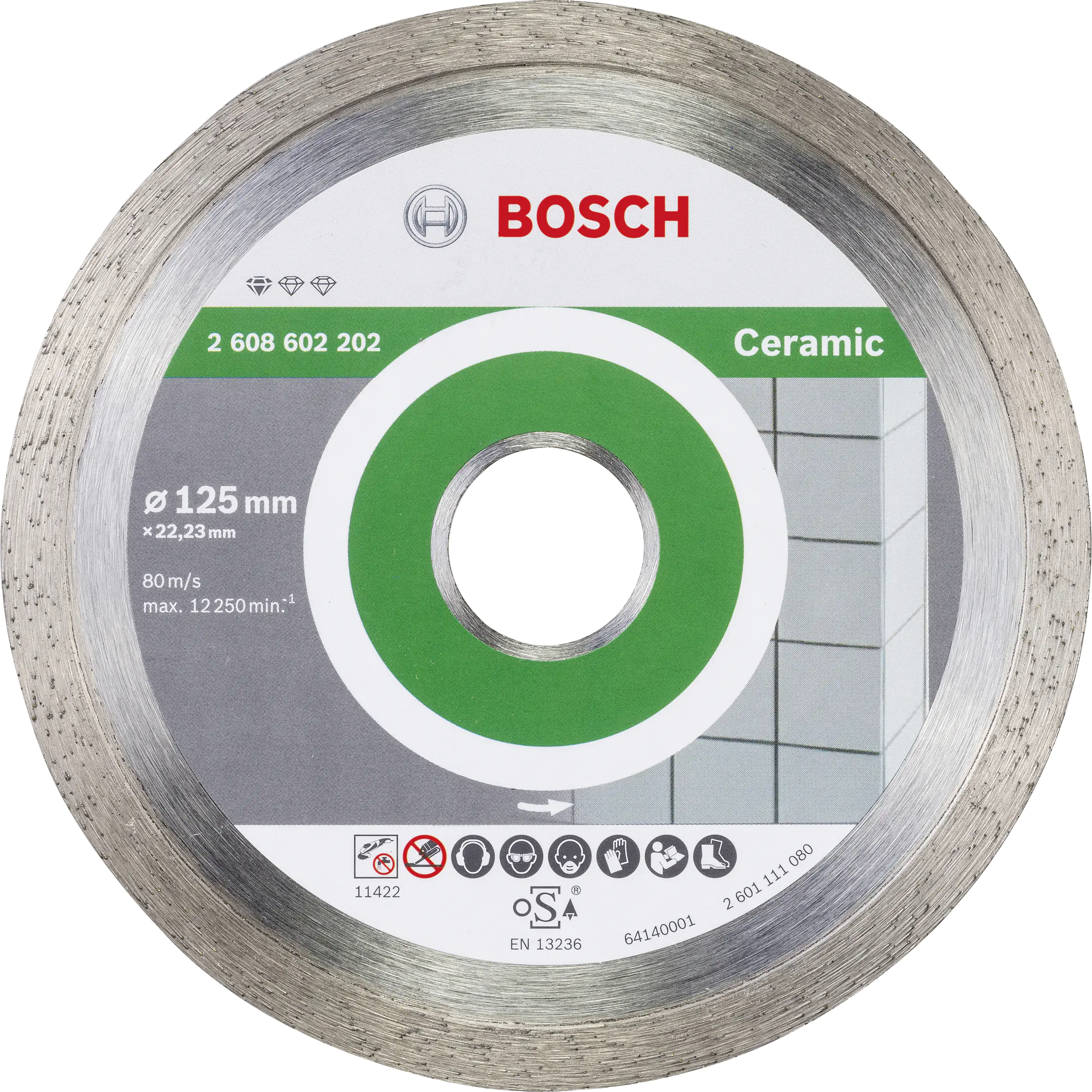 Bosch Diamant Keramik Trennscheibe Ø 125 mm Bohrung 22,23 mm