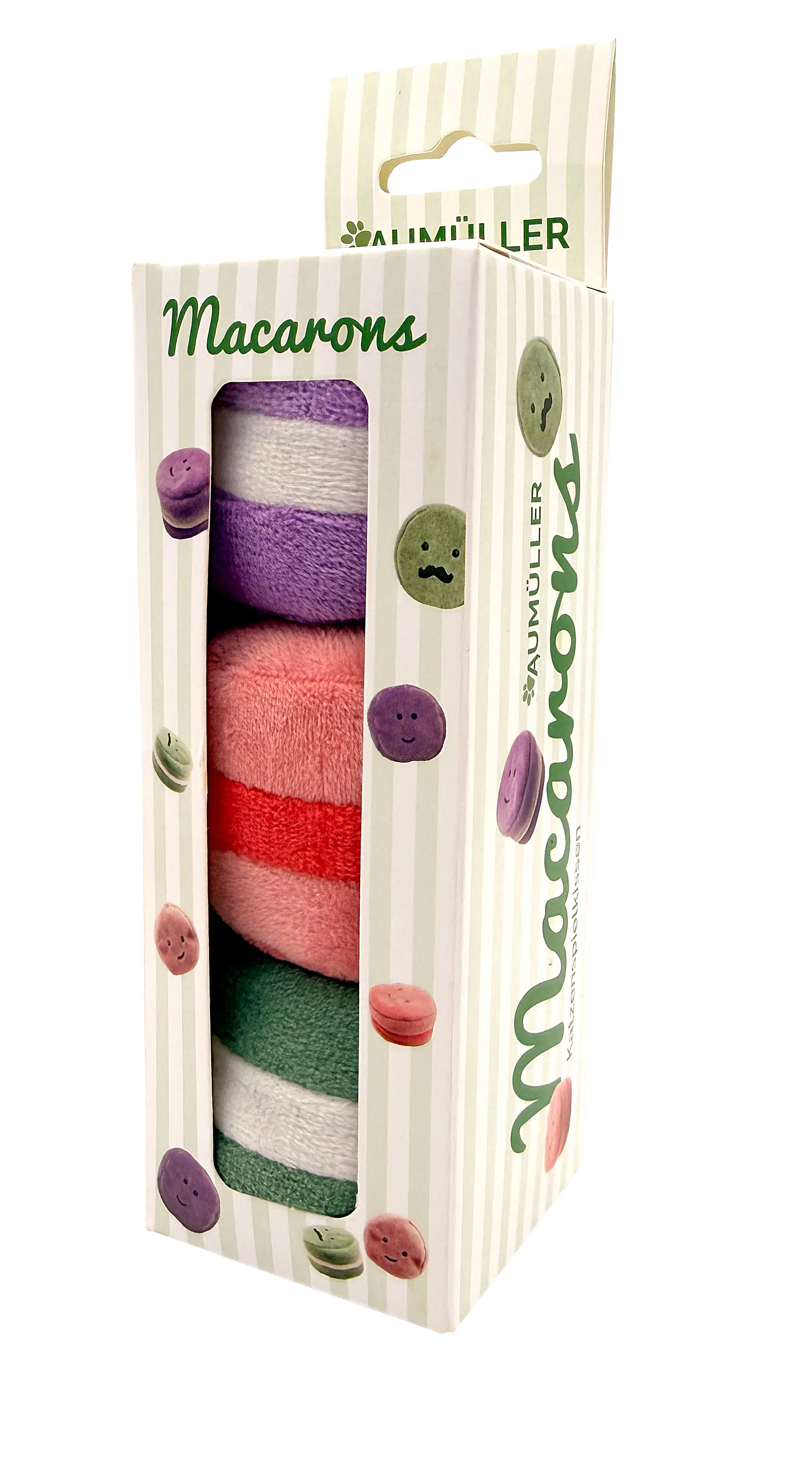 Aumüller Katzenspielzeug Macarons 5 x 4 cm 3er Pack mehrfarbig