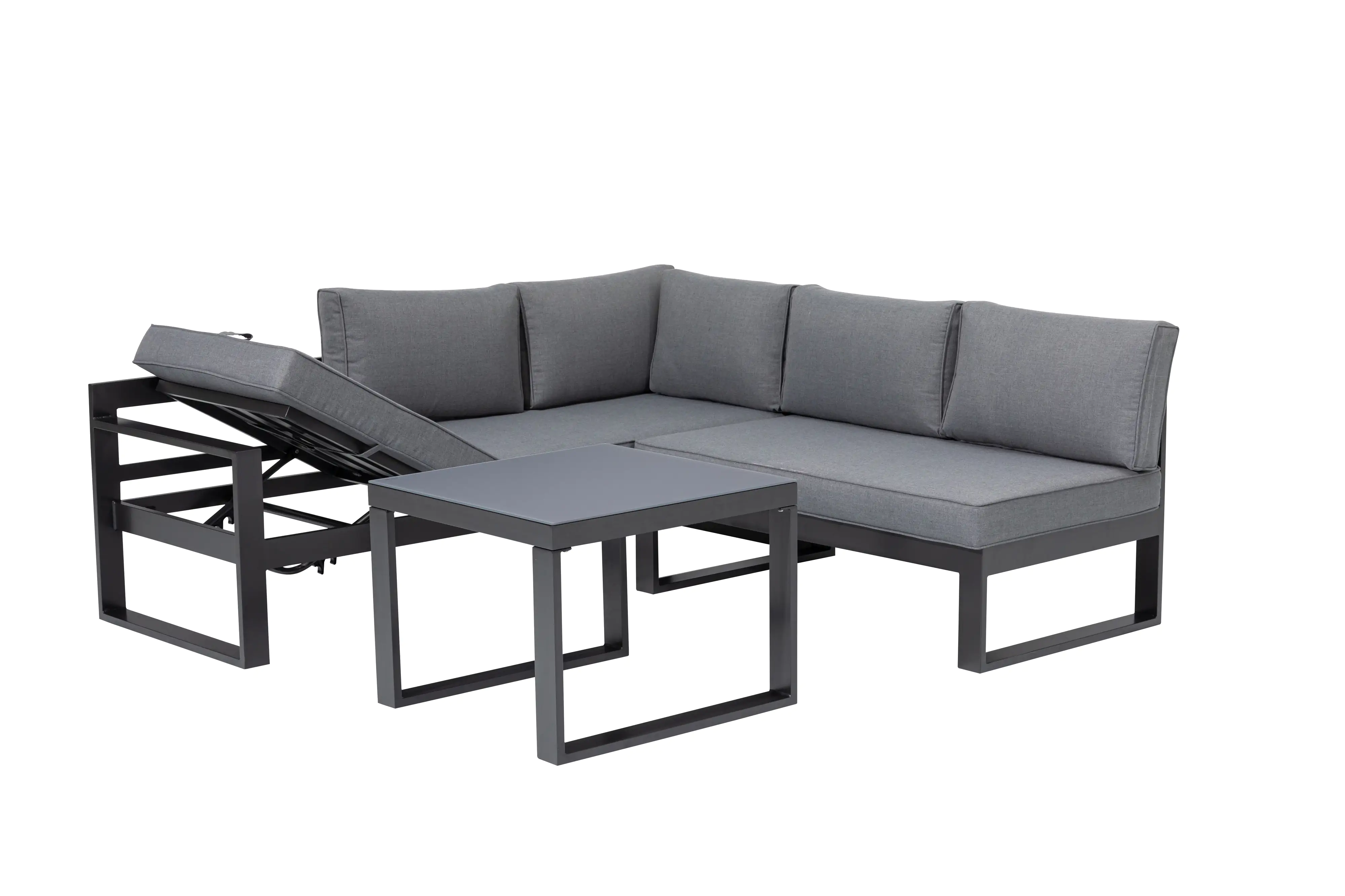 Primaster Gartenmöbel-Set Limoncello Aluminium mit verstellbarem Kopfteil